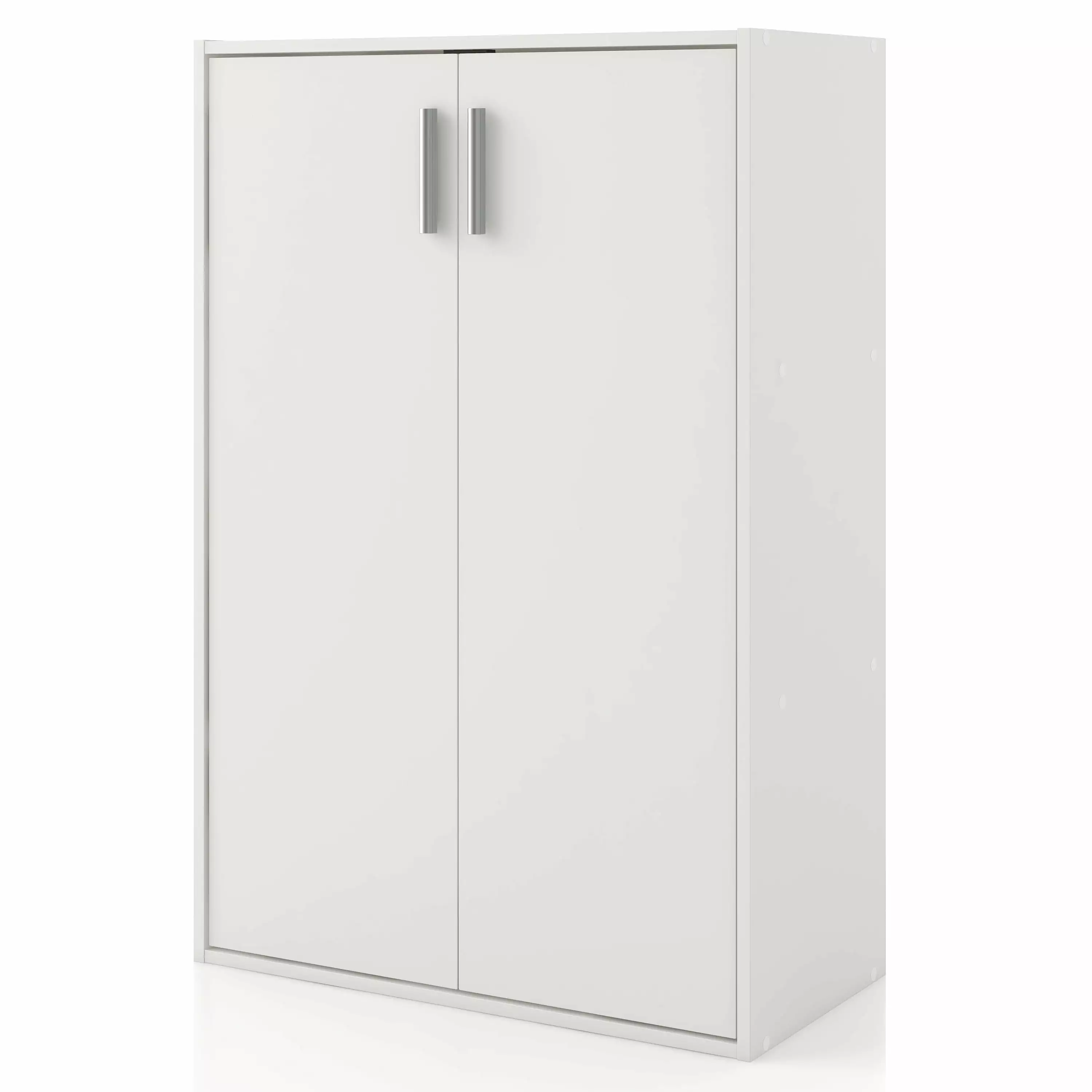 Furniture of America Brooks Stackable 3-Tier Wood White Cabinet with Door