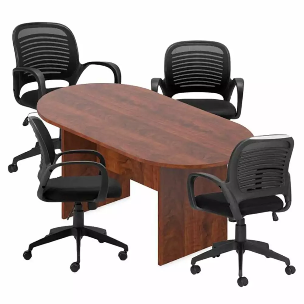 GOF 6FT. 8FT. 10FT Conference Table Set with Chairs (G10901B) Cherry. Espresso. Mahogany. Walnut. Artisan Grey