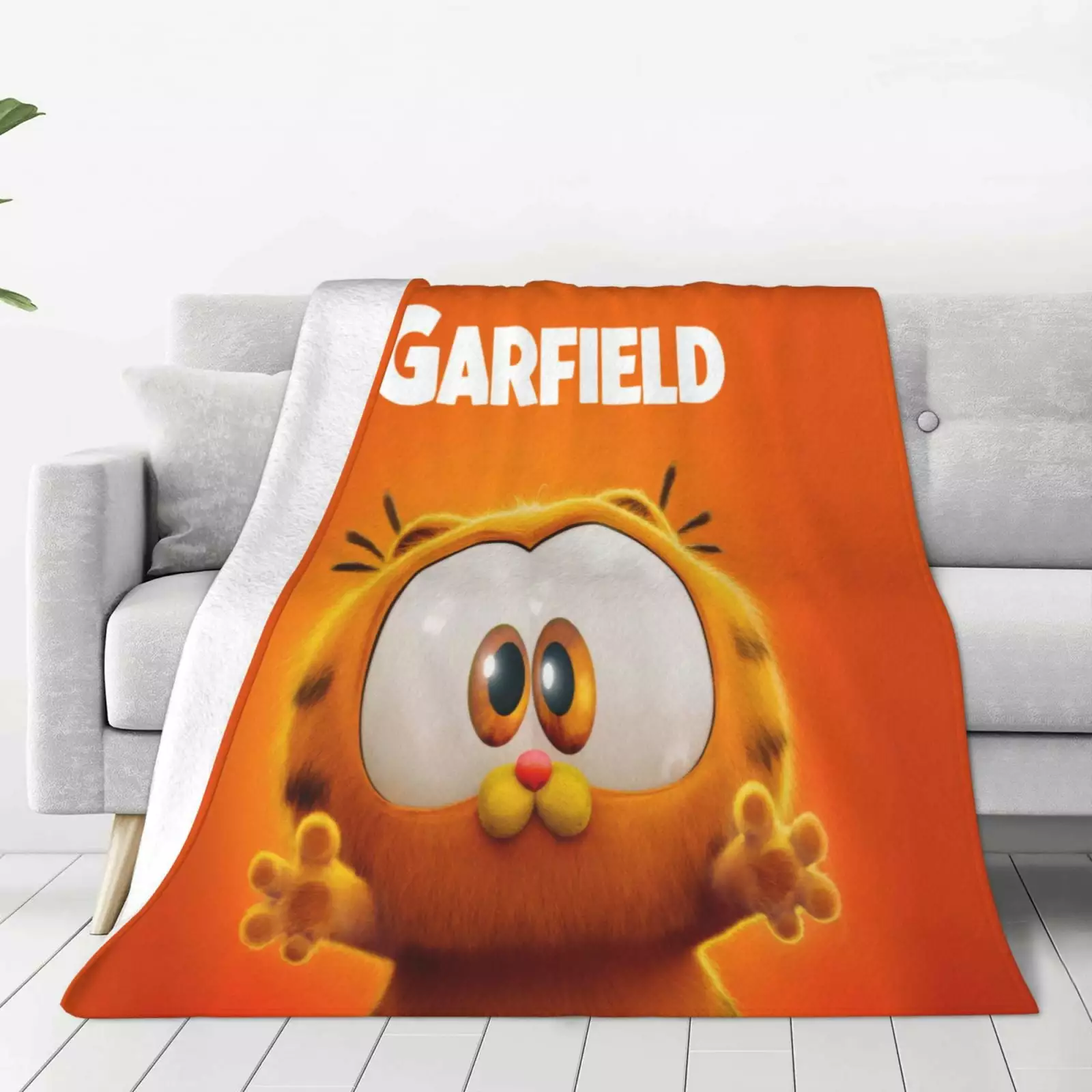 GarField Blanket for Kids Adults Lightweight Flannel Anime Throw Blanket Soft Cozy Cartoon Blankets for Couch Sofa Bed Living Room