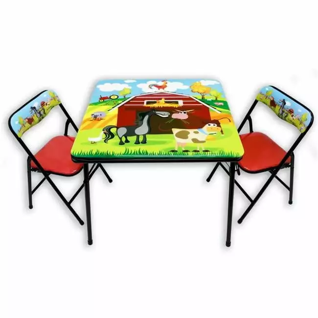 Gener8 Barnyard table & Chair. Multi Color