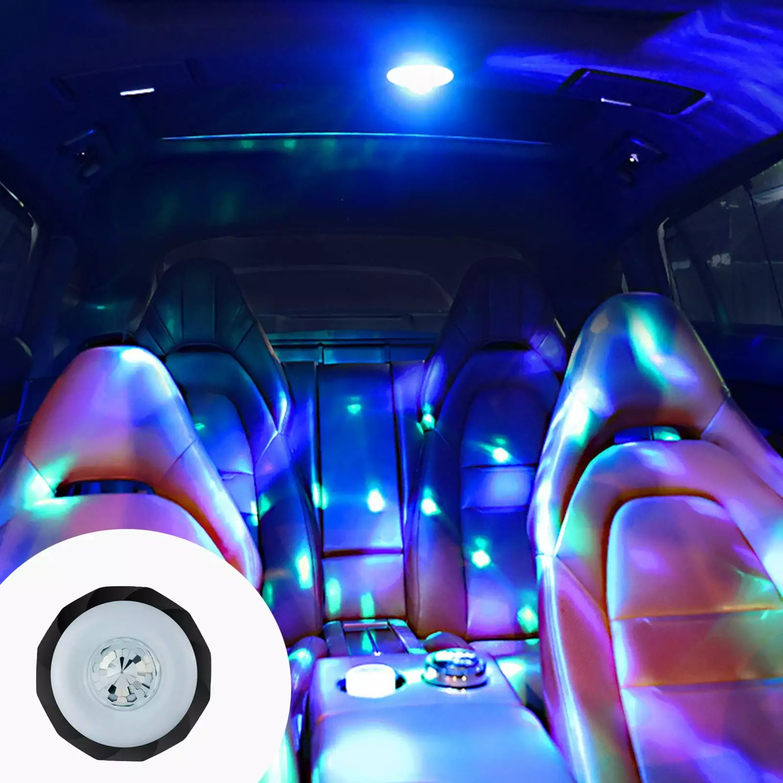 Gnobogi Car Ceiling Roof Light USB Rechargeable Car Interior Dome Map Trunk Lights Cargo Area Light Multi-Function Wall Light Lamps for Vehicle Camping Bedroom Cabinet Clearance