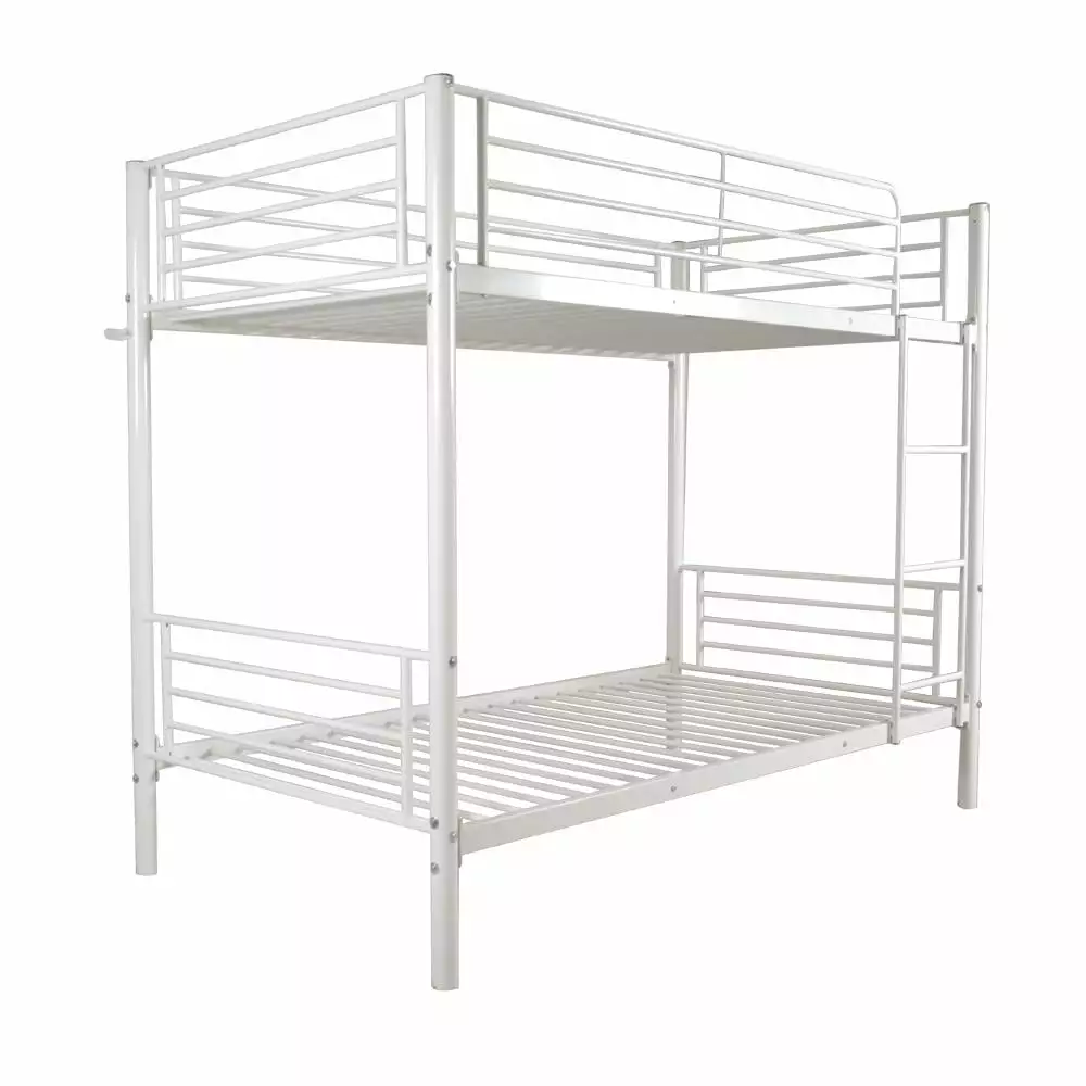 GoDecor Twin Metal Bunk Beds.Bunk Beds Frame Ladder Bedroom Dorm for Kids/Adult/Children.White