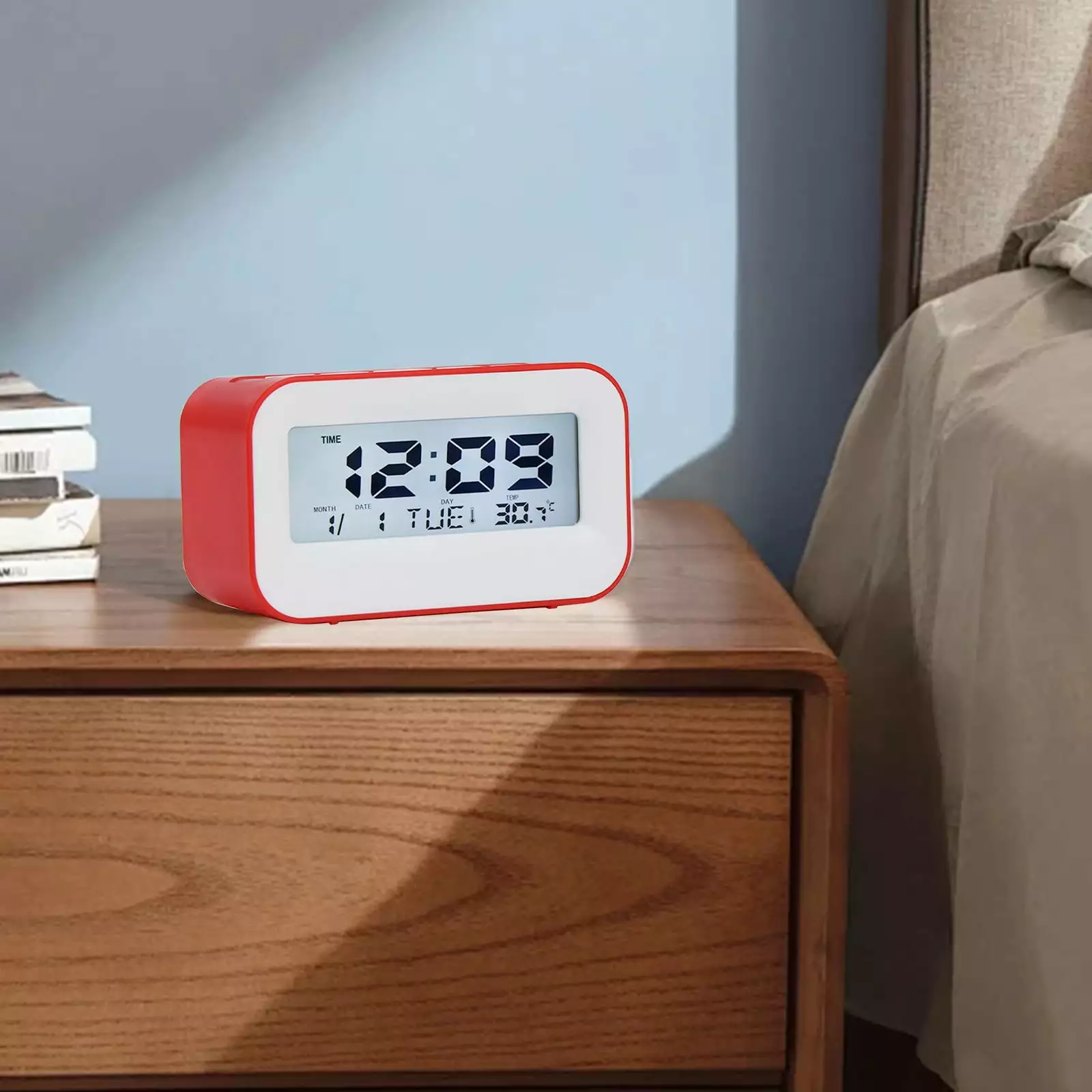 Gogusuu Back to School Clearance Sale. Electronic Alarm Clock .Simples Display Alarm Clock Student Wake-up Alarm Clock Electronic Clock White Backlight Perpetual Calendar Alarm Clock