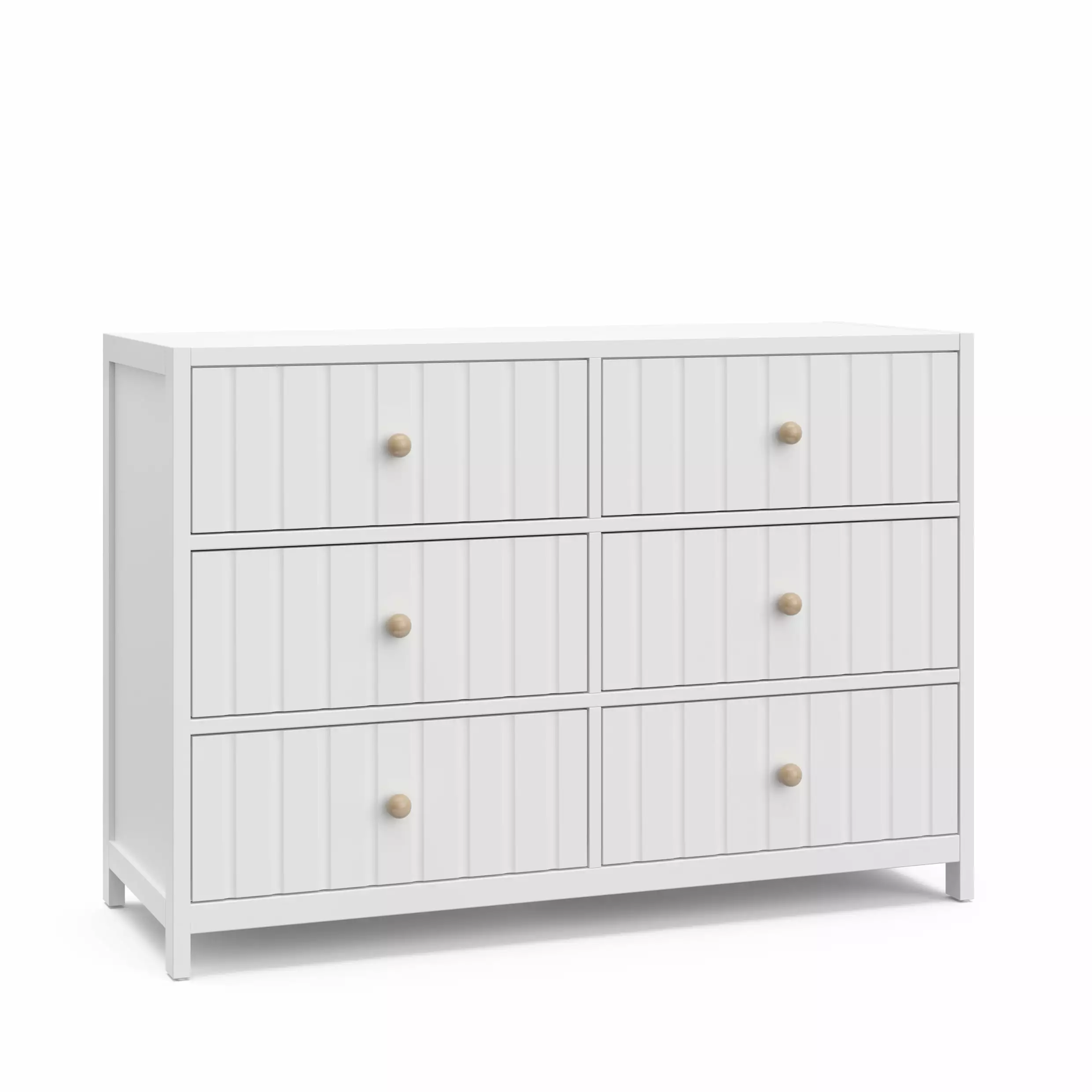 Graco Teddi 6 Drawer Nursery Double Dresser. White