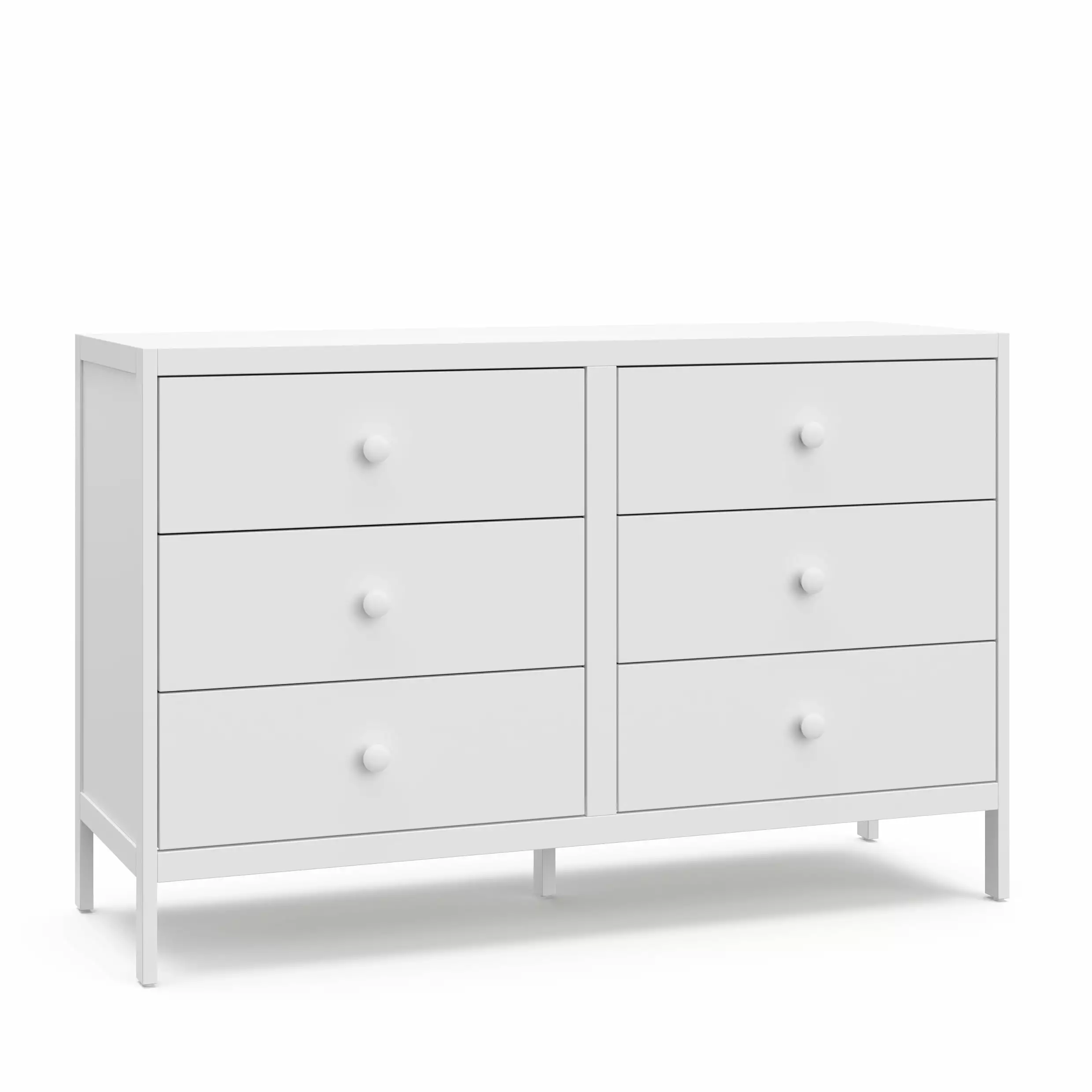 Graco Universal 6 Drawer Nursery Double Dresser. White