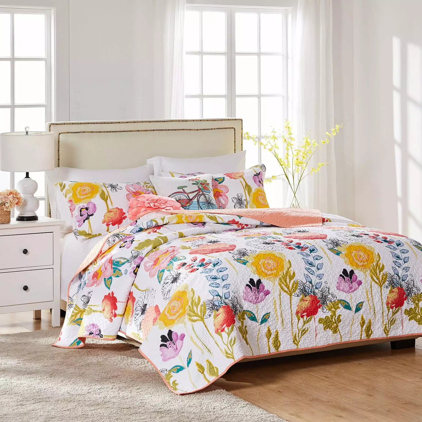 Greenland Home Fashions Watercolor Dream Quilt Set