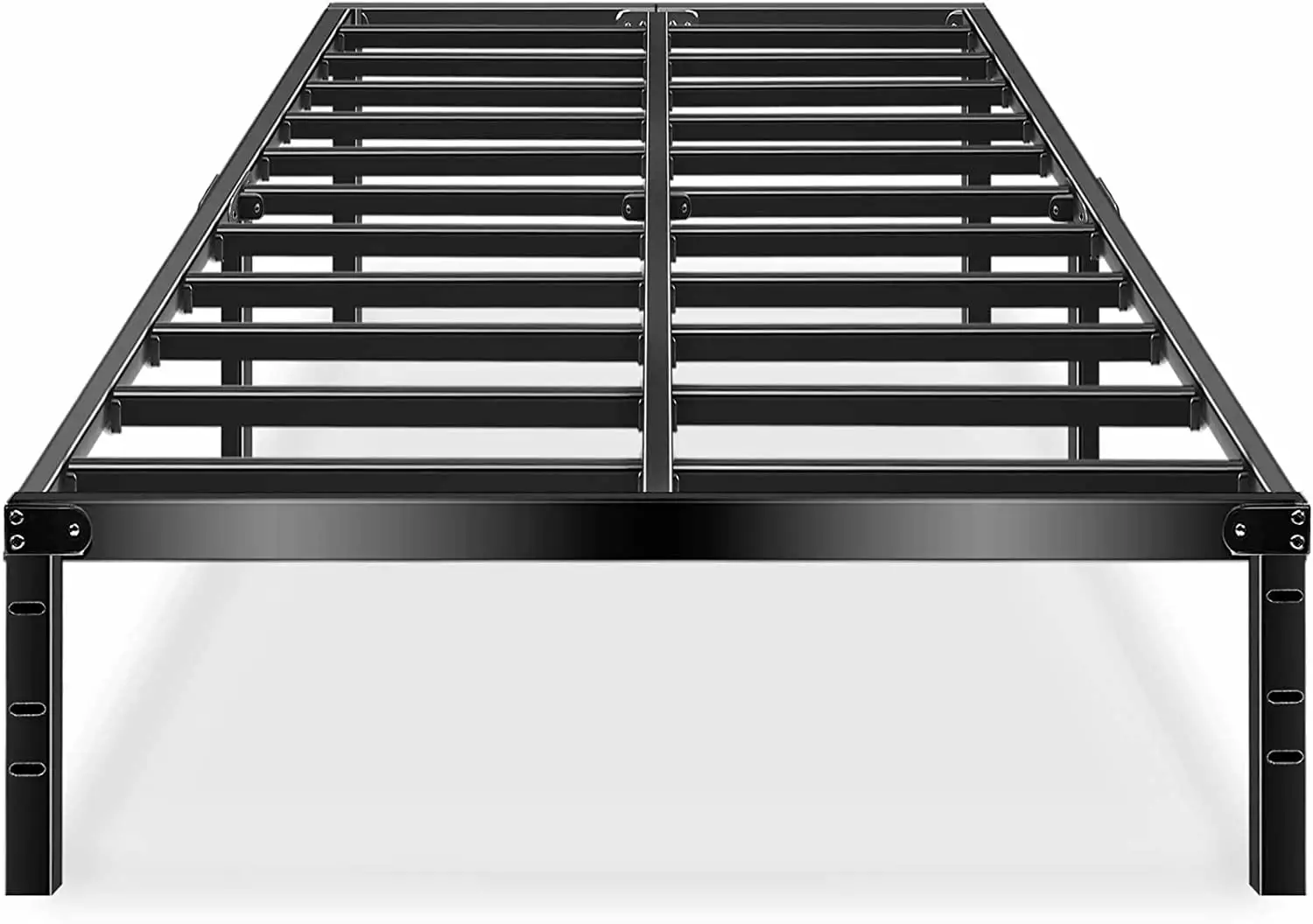 HAAGEEP King Platform Bed Frame No Box Spring Needed 14 with Storage Heavy Duty Black Metal