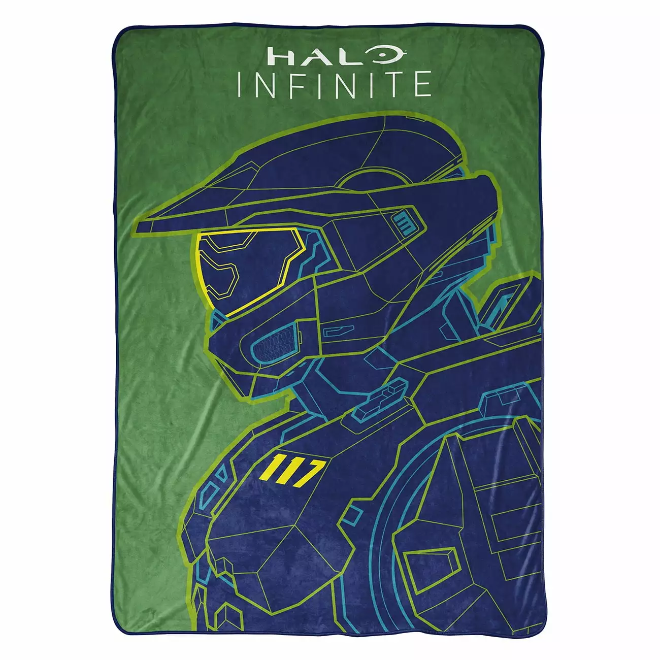 Halo Infinite 'Profile' 100% Microfiber 62 x 90 Green Blanket. Gaming Bedding