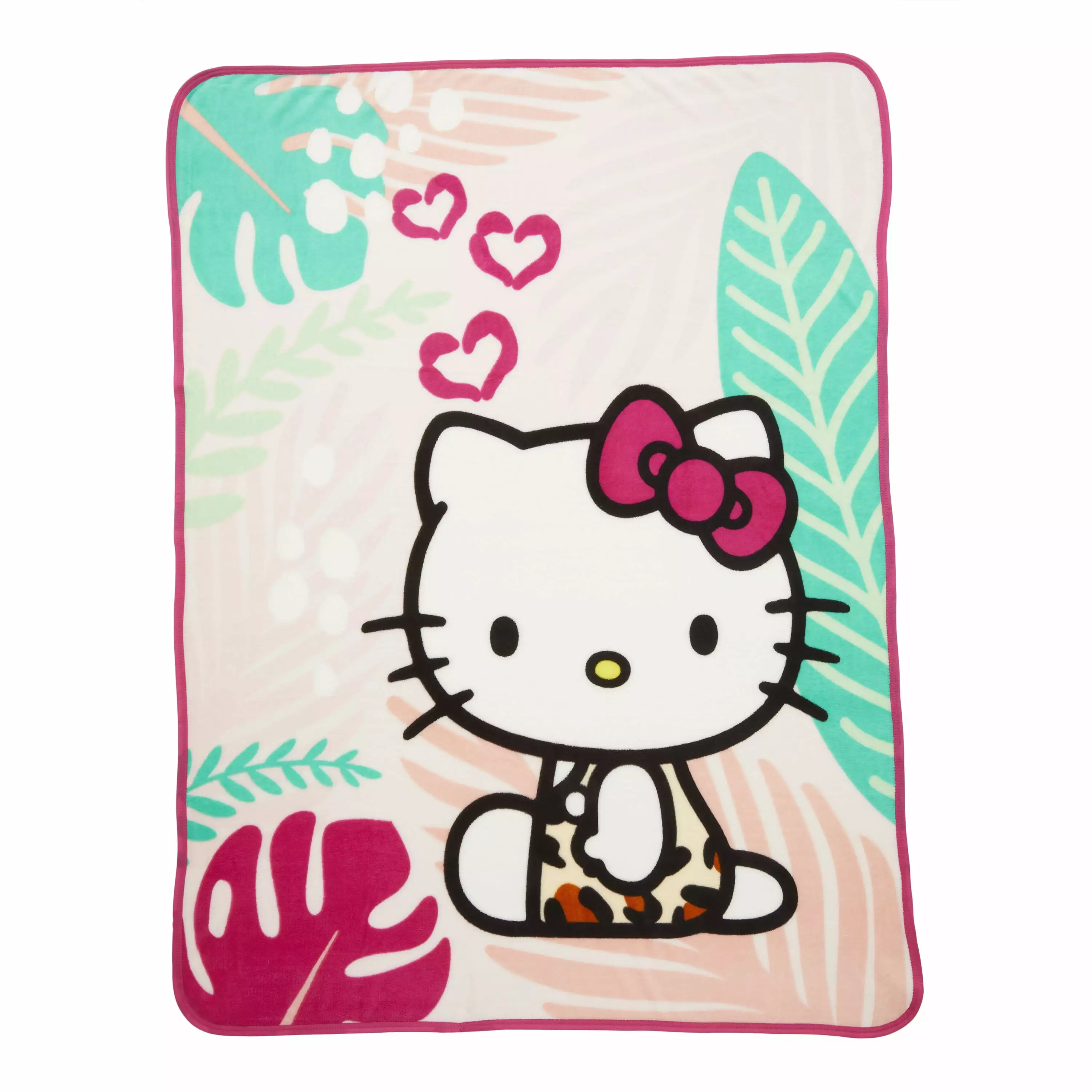 Hello Kitty Kids Fleece Throw Blanket. 46 x 60. Pink. Sanrio