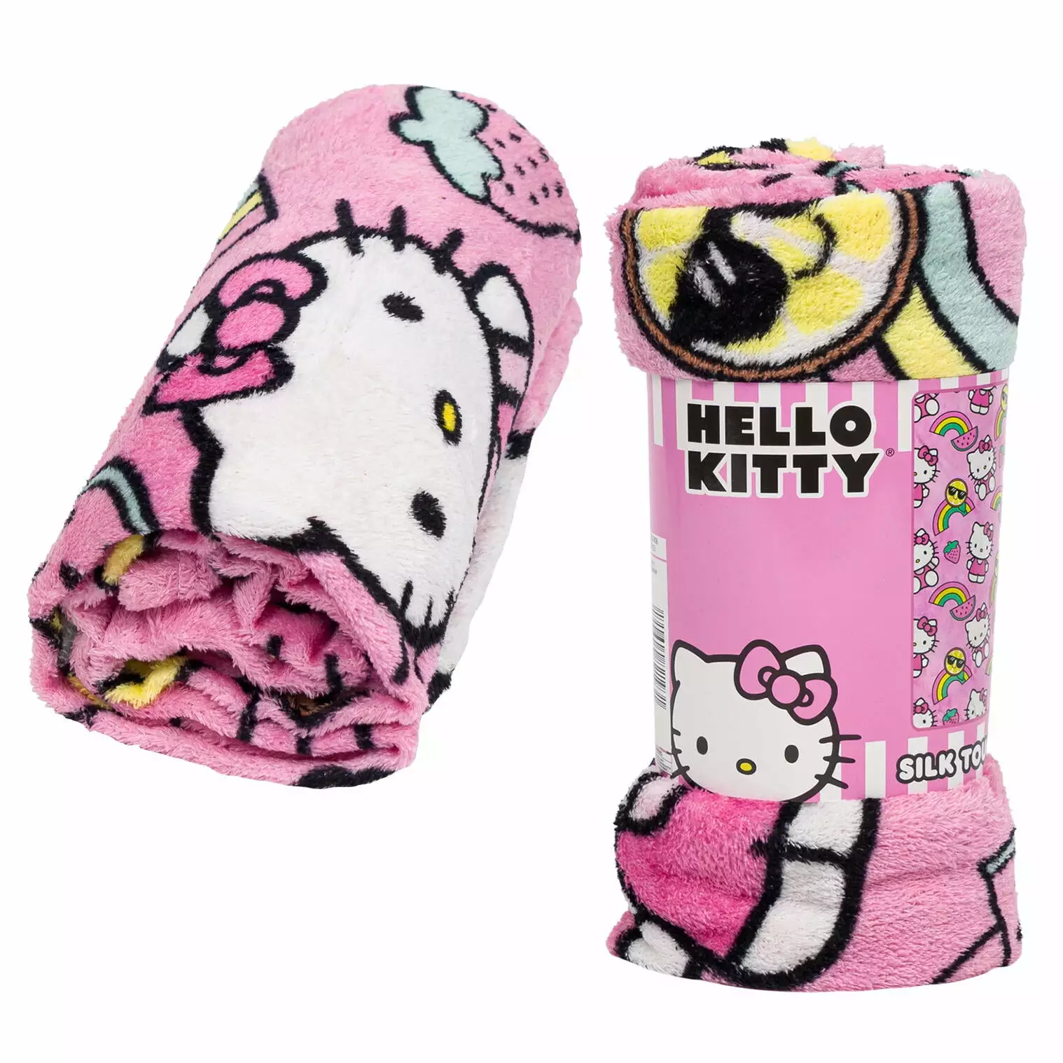 Hello Kitty RAINBOW 40 x 50 SILK Touch Throw Blanket