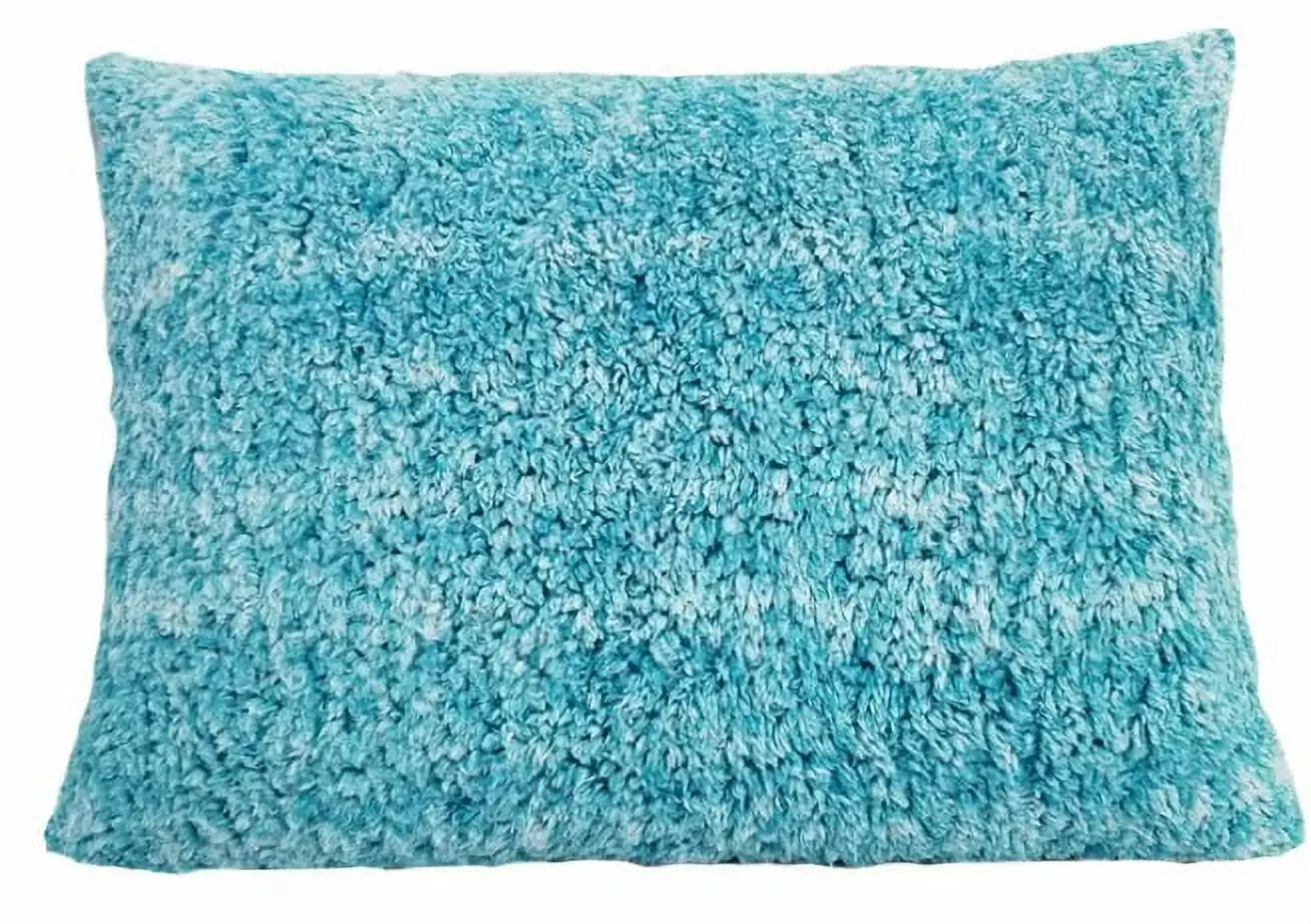 Heritage Club Marled Sherpa Bed Pillow. Polyester. Teal. 20 x 26. Rectangle