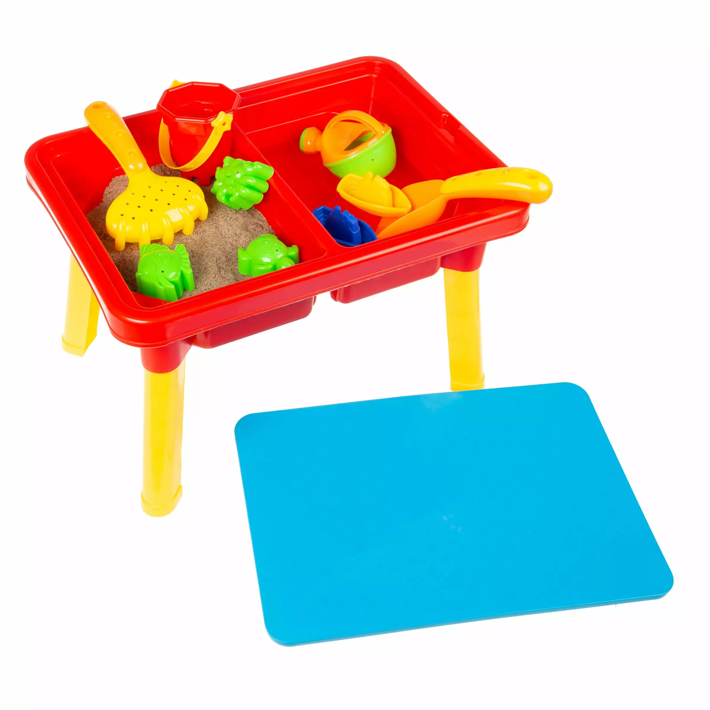 Hey Play Water or Sand Sensory Table with Lid & Toys