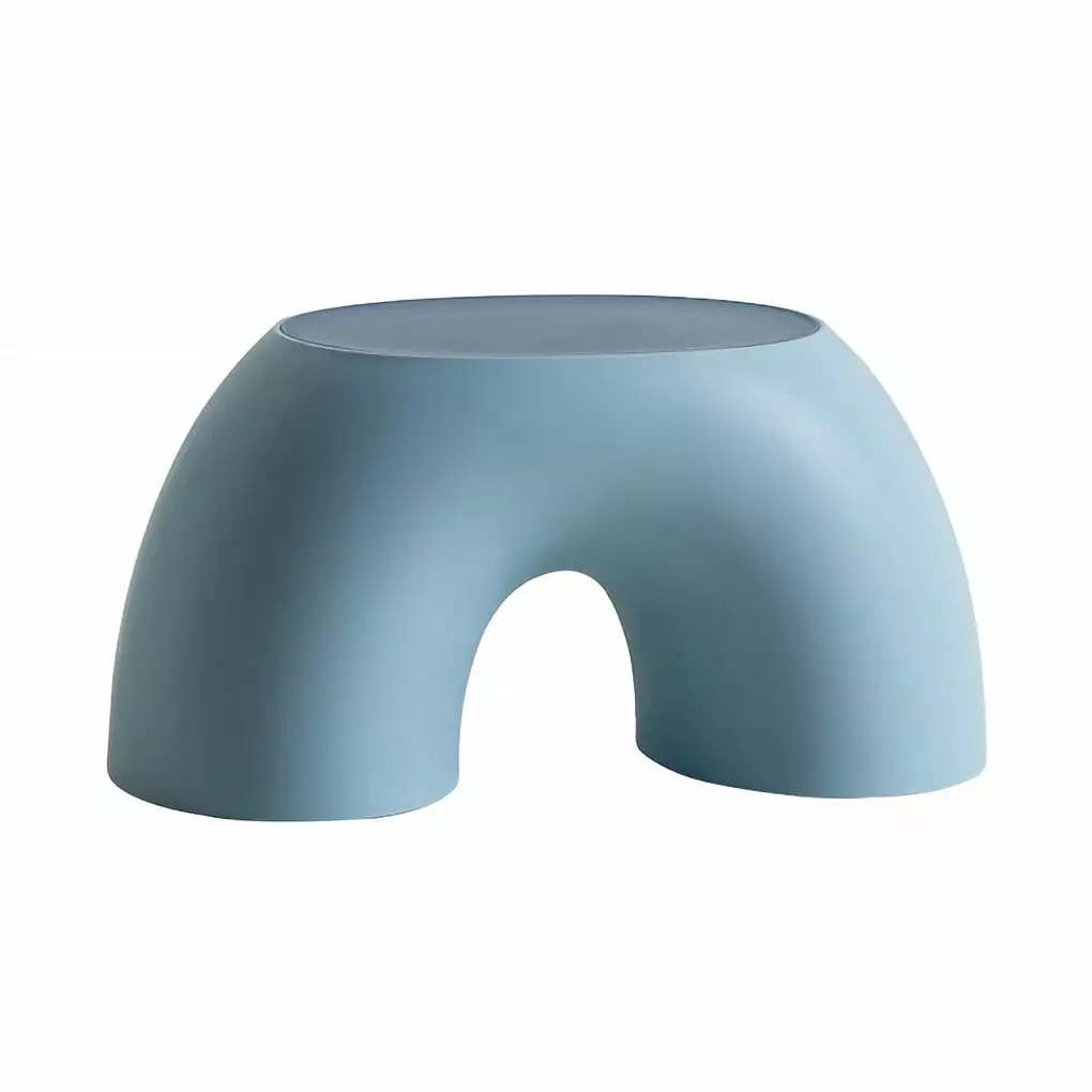 Hi.FANCY Children Stool Plastic Rainbow Shape Footstool Safety Kids Step Stool Seat for Living Room. Blue