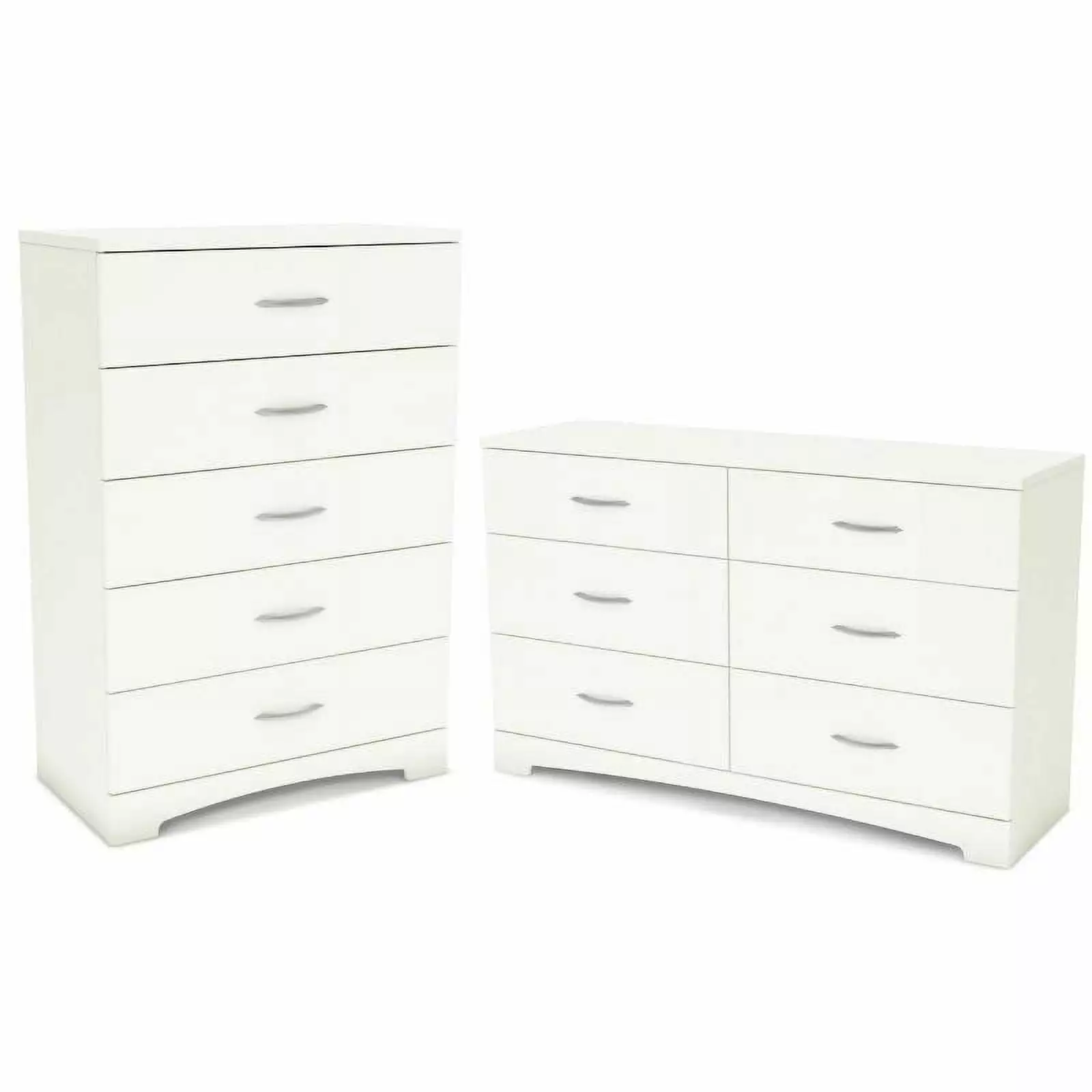 Home Square 2-Piece Set with 6-Drawer Double Dresser and 5-Drawer Chest