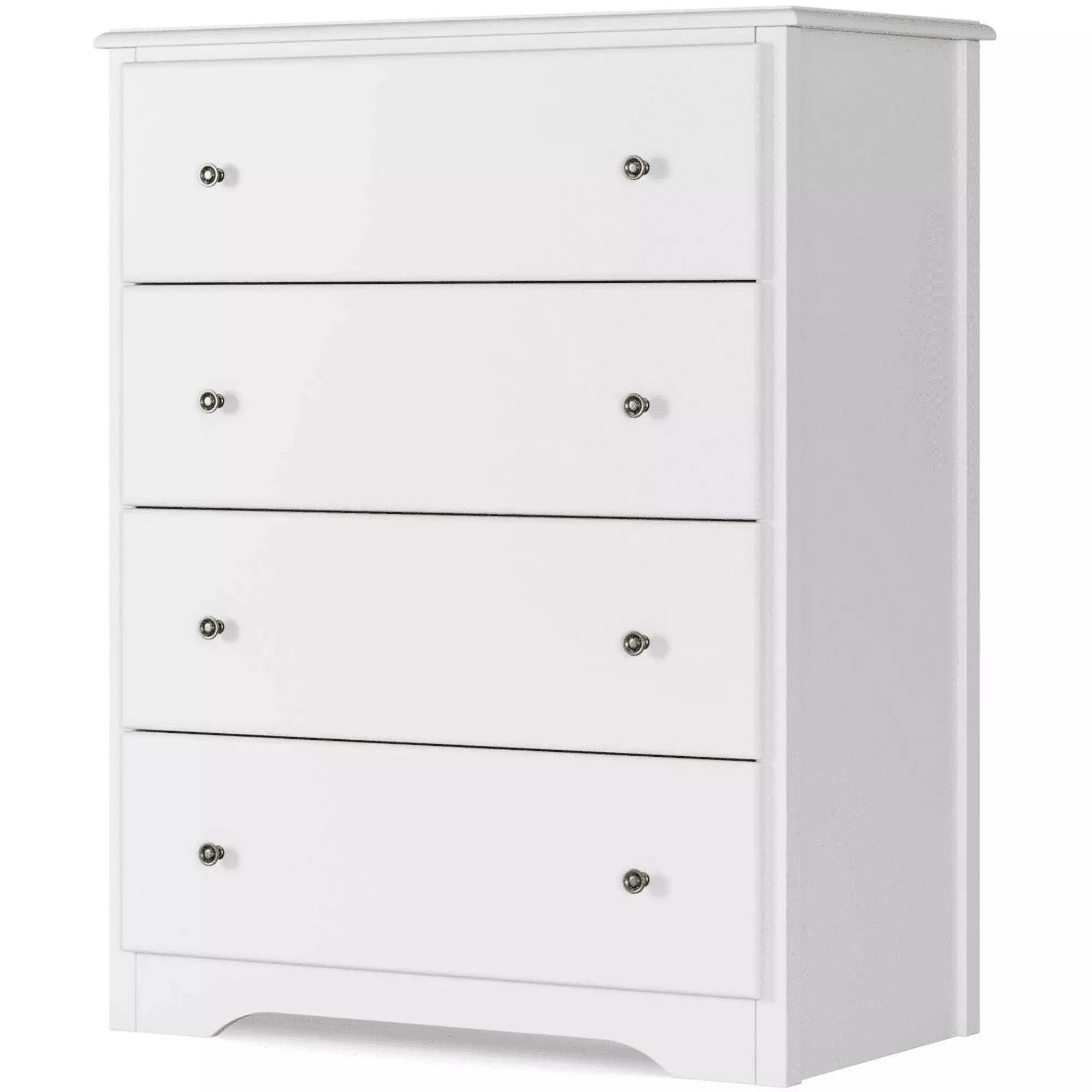 Homfa Dresser Chest. Modern Chest Organizer with 4 Drawers for Bedroom. White Finish