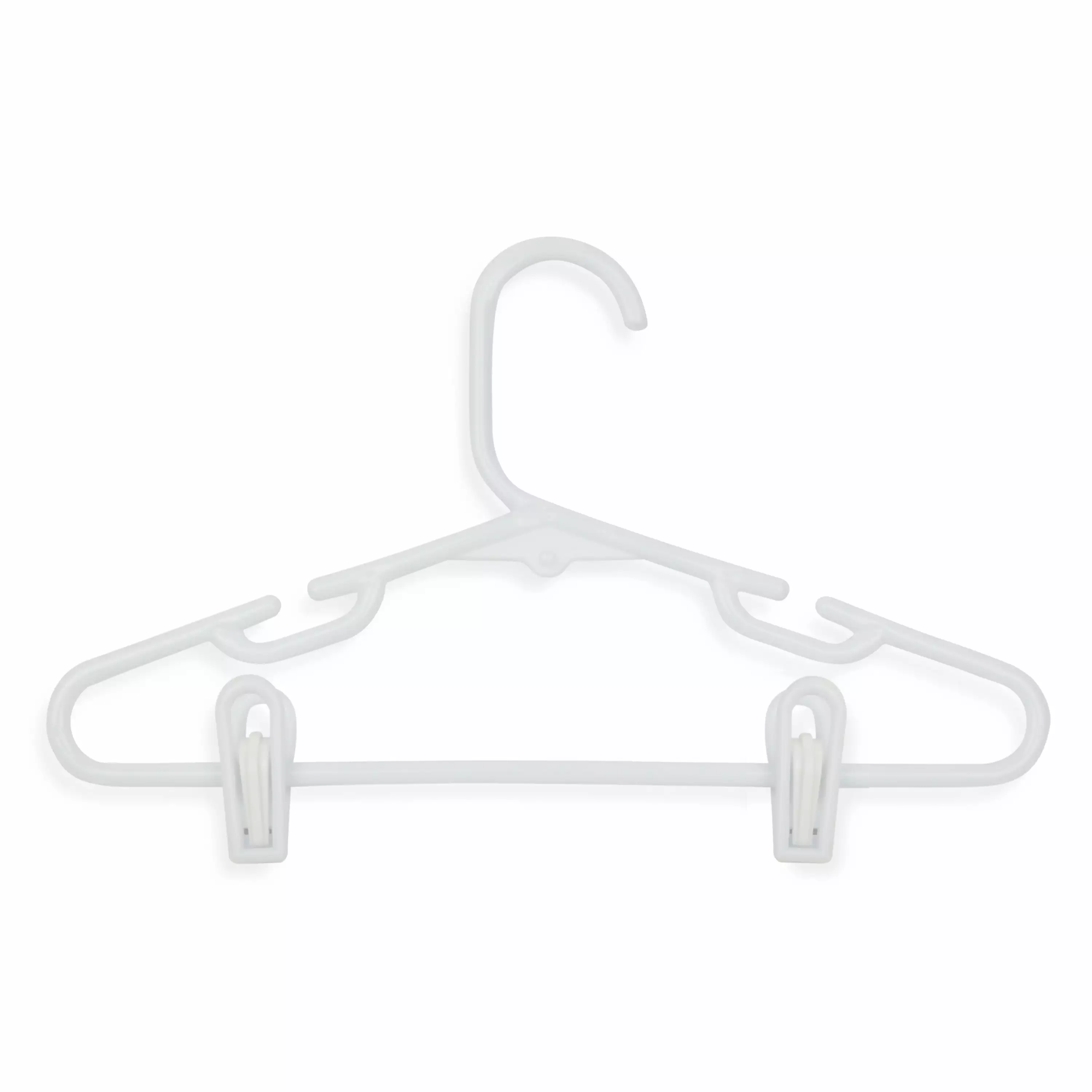 Honey-Can-Do Plastic Kids Clothes Hangers with Clips. White. 18 Pack