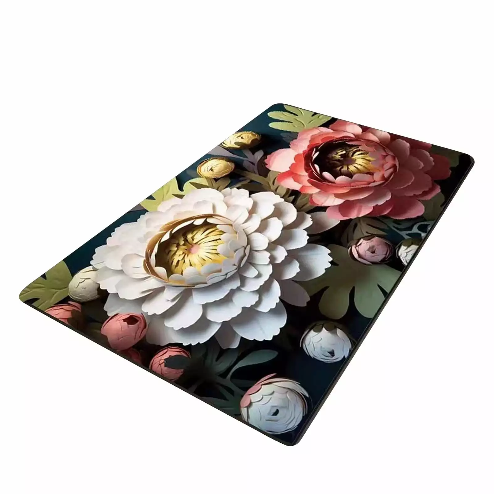 Household Bathroom Flower Non-slip Quick-drying Diatomaceous Earth Absorbent Mat