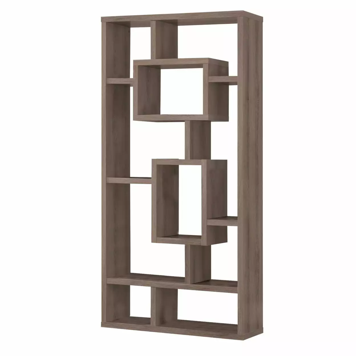 Howie 10-shelf Bookcase Weathered Grey