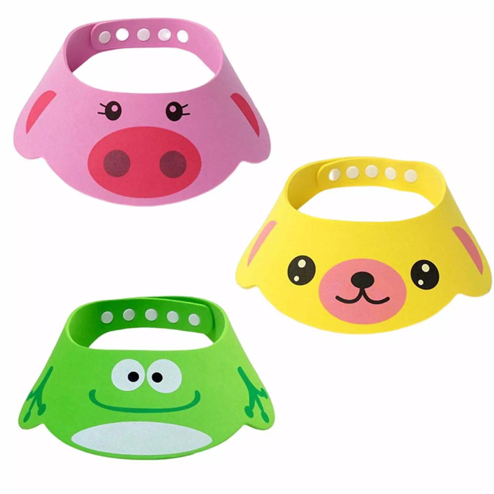 ILJNDTGBE Cap Bathing Cap 3 Pcs Adjustable Visor Hat Shampoo Shower Bathing Bath Cap for Toddler Baby Kids Children Towels for Bathroom Large Bathroom Organizer Countertop Paper Towels Select A Size