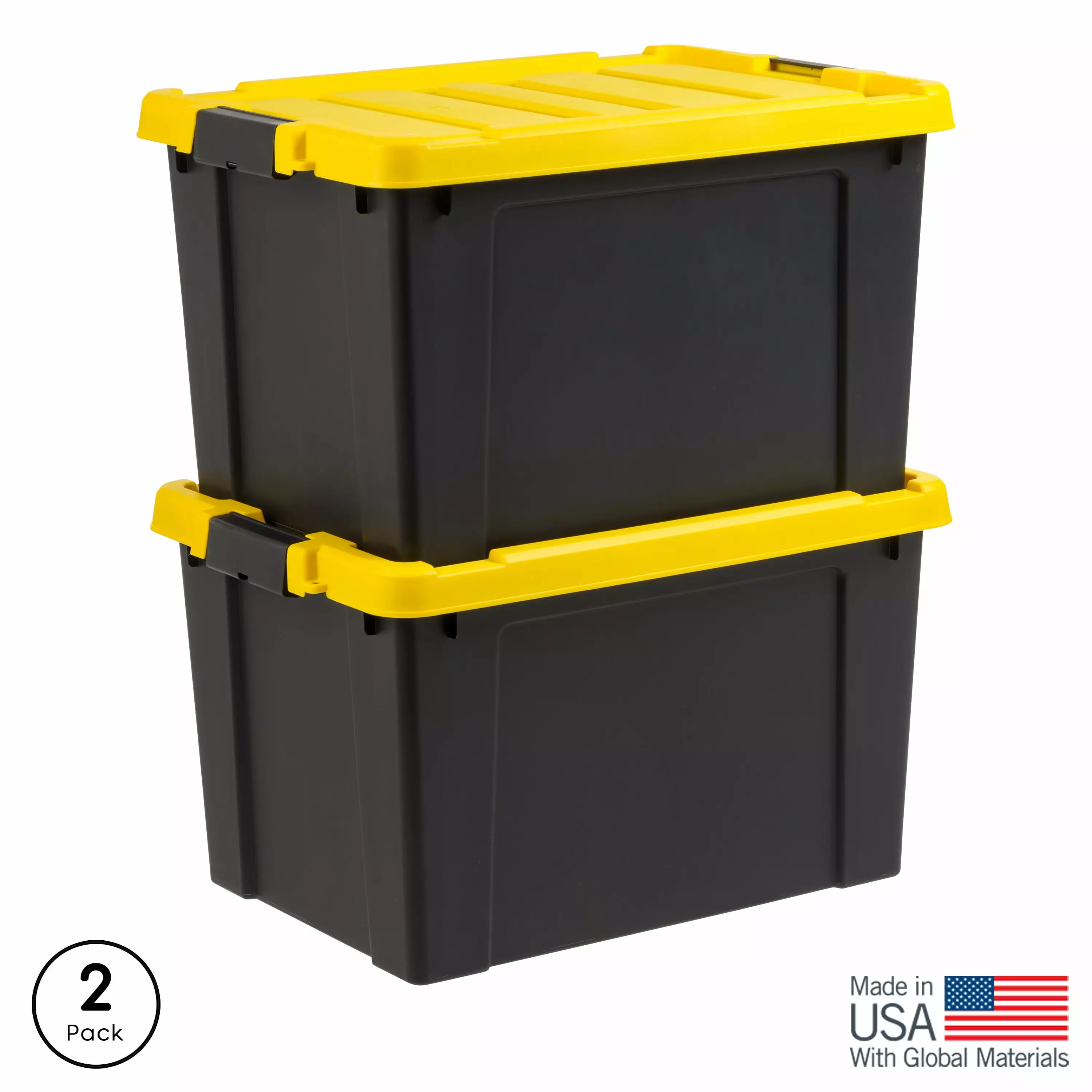 IRIS USA 19 Gal. Plastic Storage Bins with Lids. Latching Totes. Heavy Duty Containers 2Pk