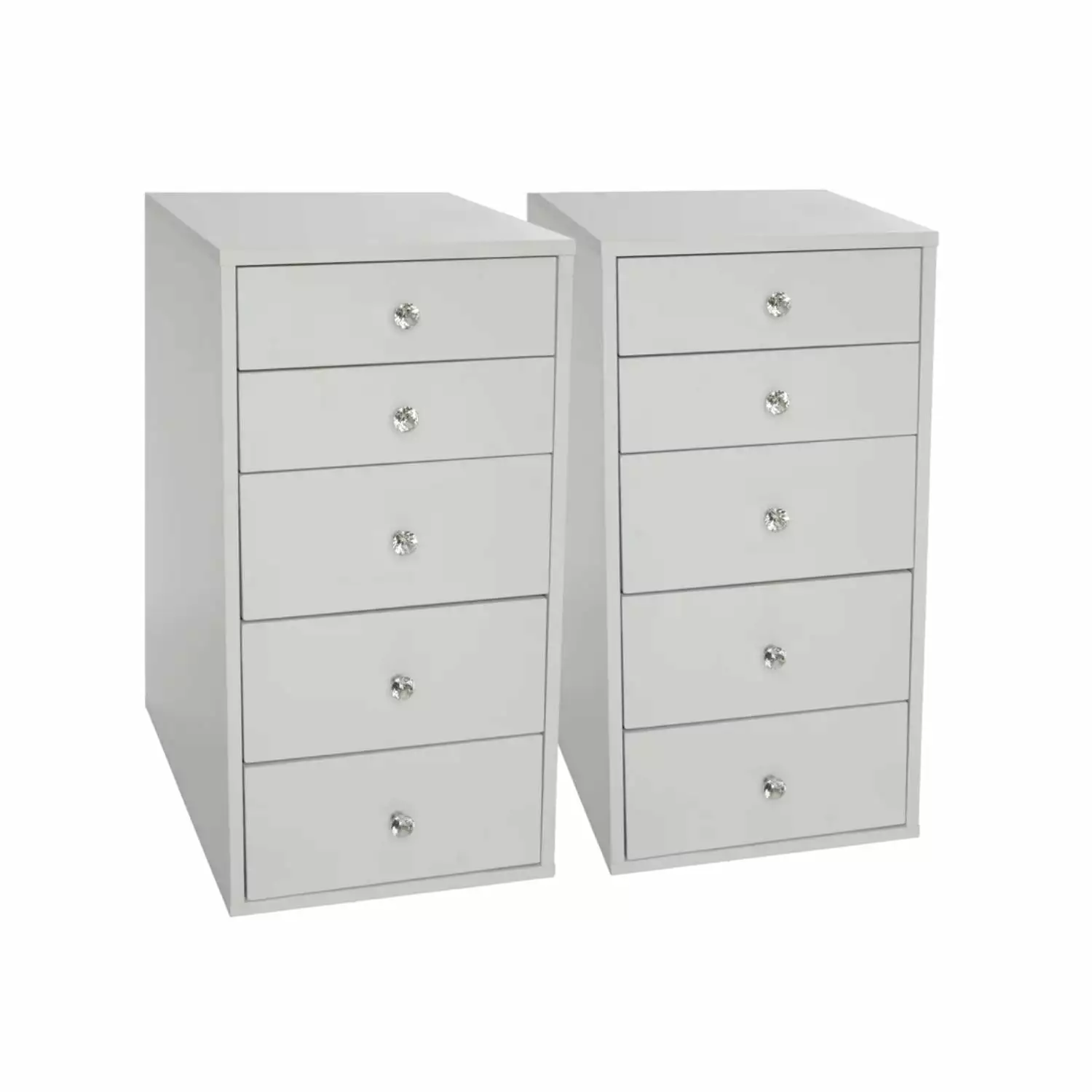 Impressions Vanity SlayStation 5 Drawer Pair Makeup Vanity Storage Unit for Bedroom (Bright White)