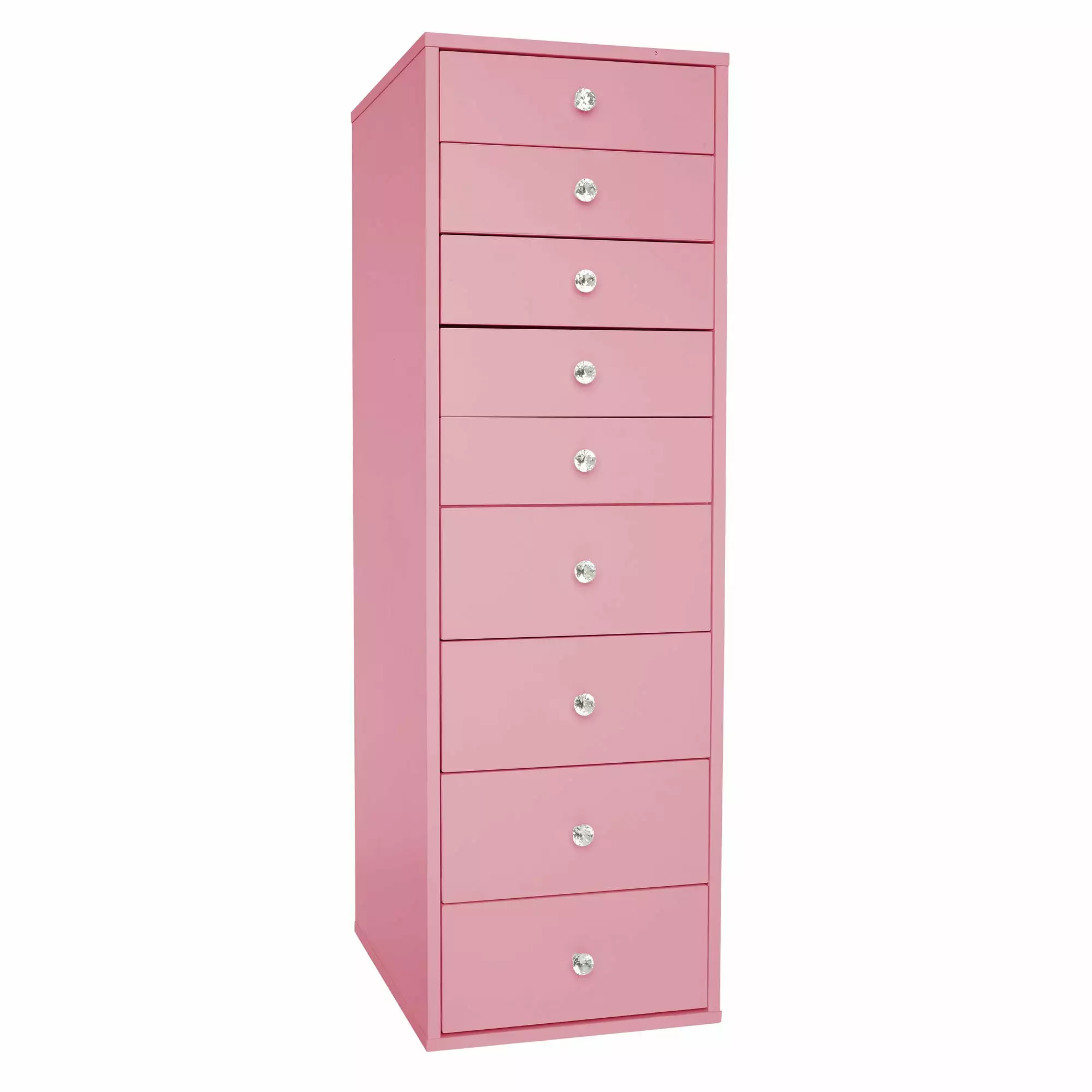 Impressions Vanity Slaystation Makeup Vanity Storage with 9 Drawers Unit for Bedroom (Light Pink)