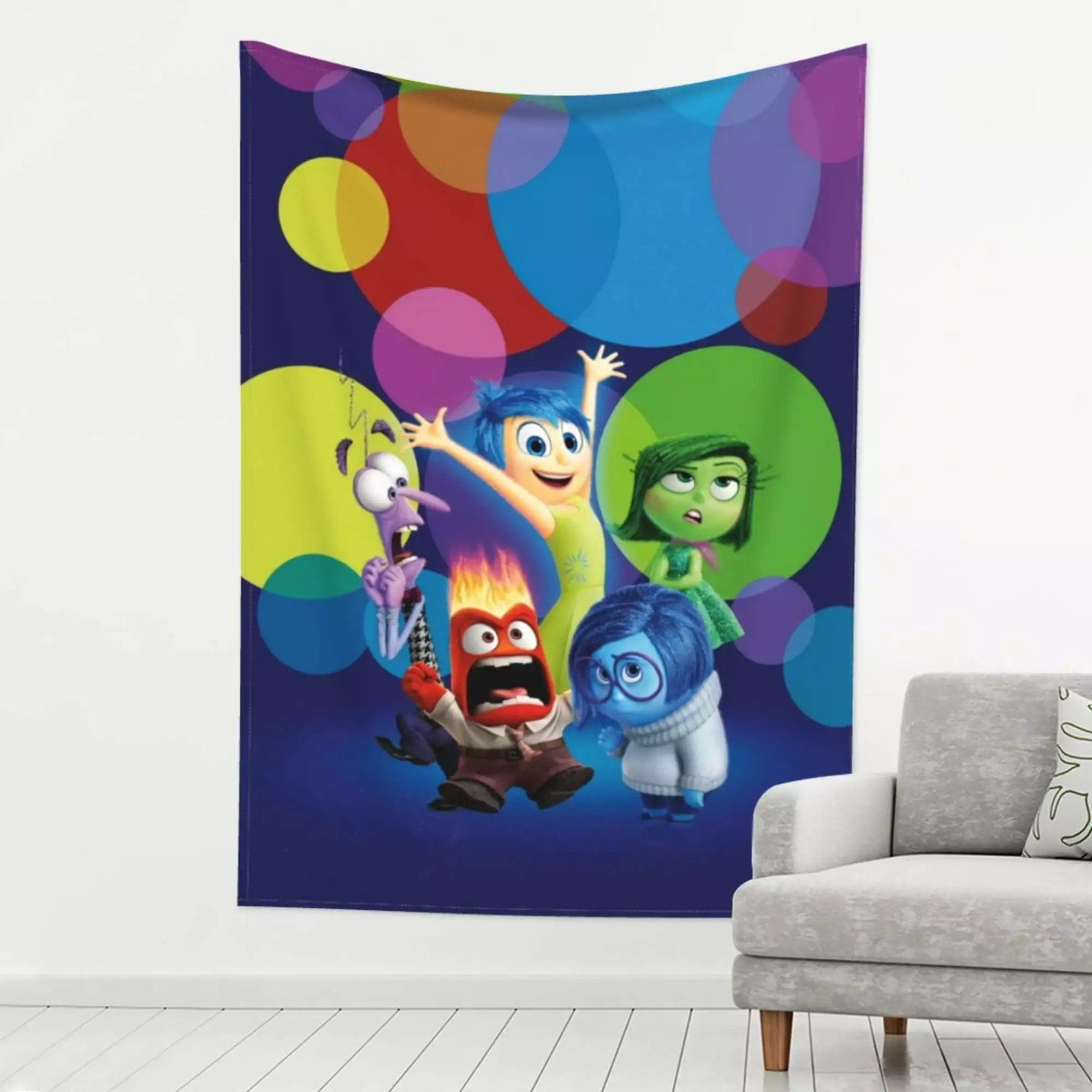 Inside Out Cartoon Tapestry Wall Hanging. Fashion Printed Poster Tapestries. Large Wall Art Tapestry Gifts For Bedroom Living Room Dorm Home Decor