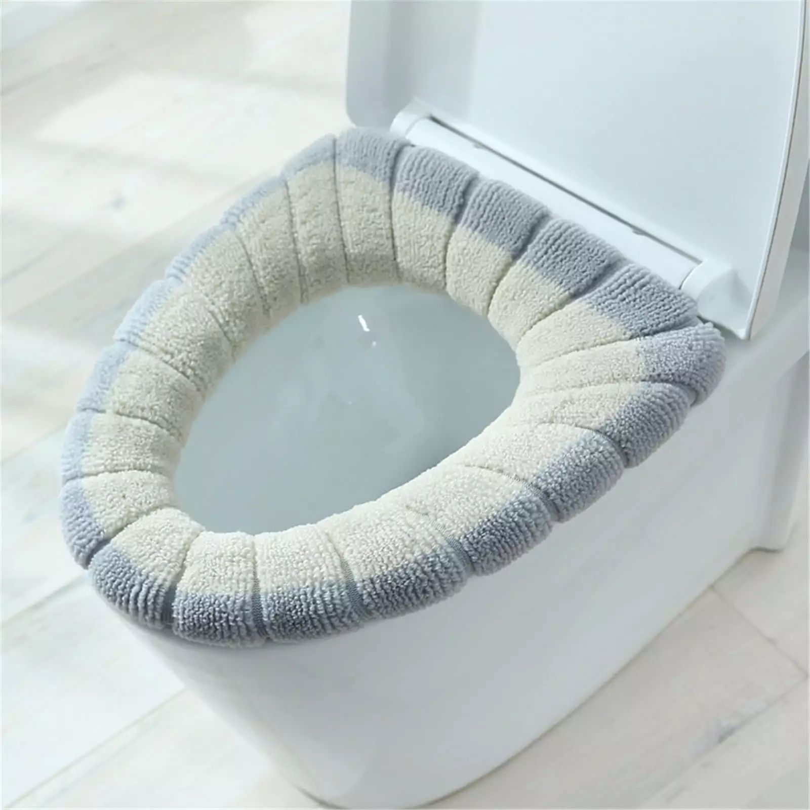 Jacenvly Room Decor Aesthetic Clearance Toilet Seat Cushion Four Seasons Thickened Toilet Cover Knitted Toilet Seat Cushion Washable Household Toilet Cover Home Decor Living Room