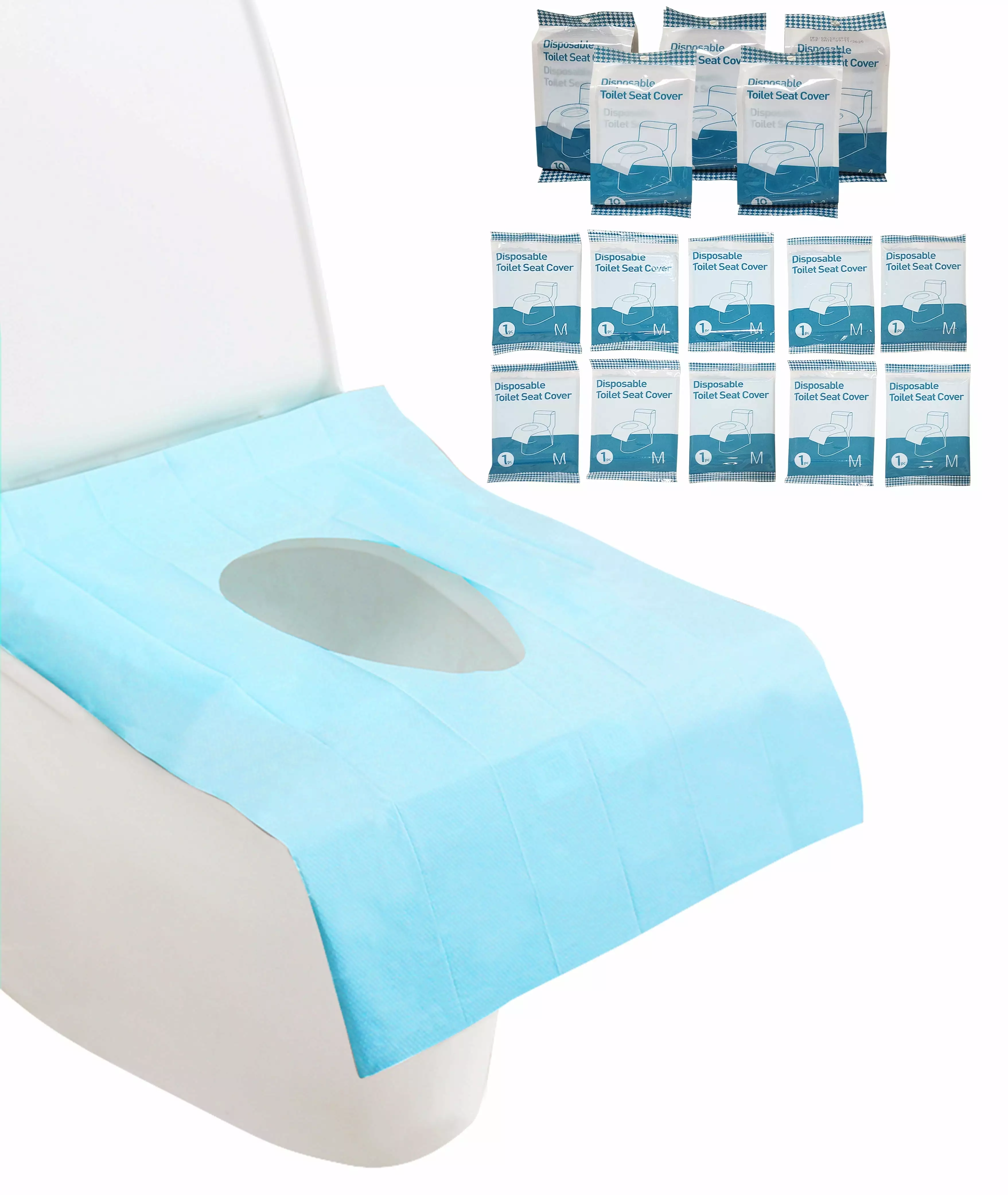 Jitty Disposable Toilet Seat Covers(50 Pack) XL Thick Waterproof Toilet Seat Cover for Office Hotel Travel Public Restroom Camping