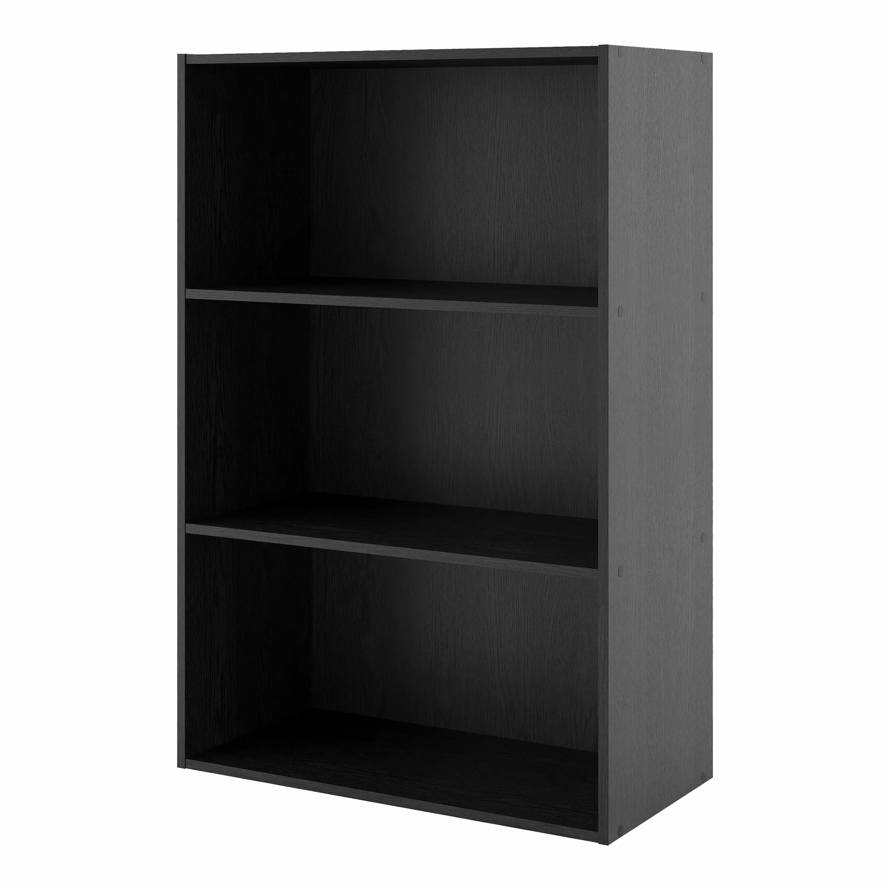 Join Stackable 3-Tier Wood Black Bookcase