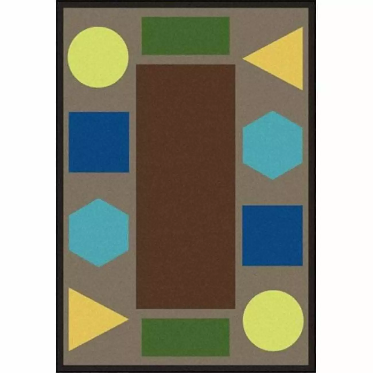 Joy Carpets 1671DD-02 Sitting Shapes Rug 7 ft. 8 in. x 10 ft. 9 in. Oval - Earthtone