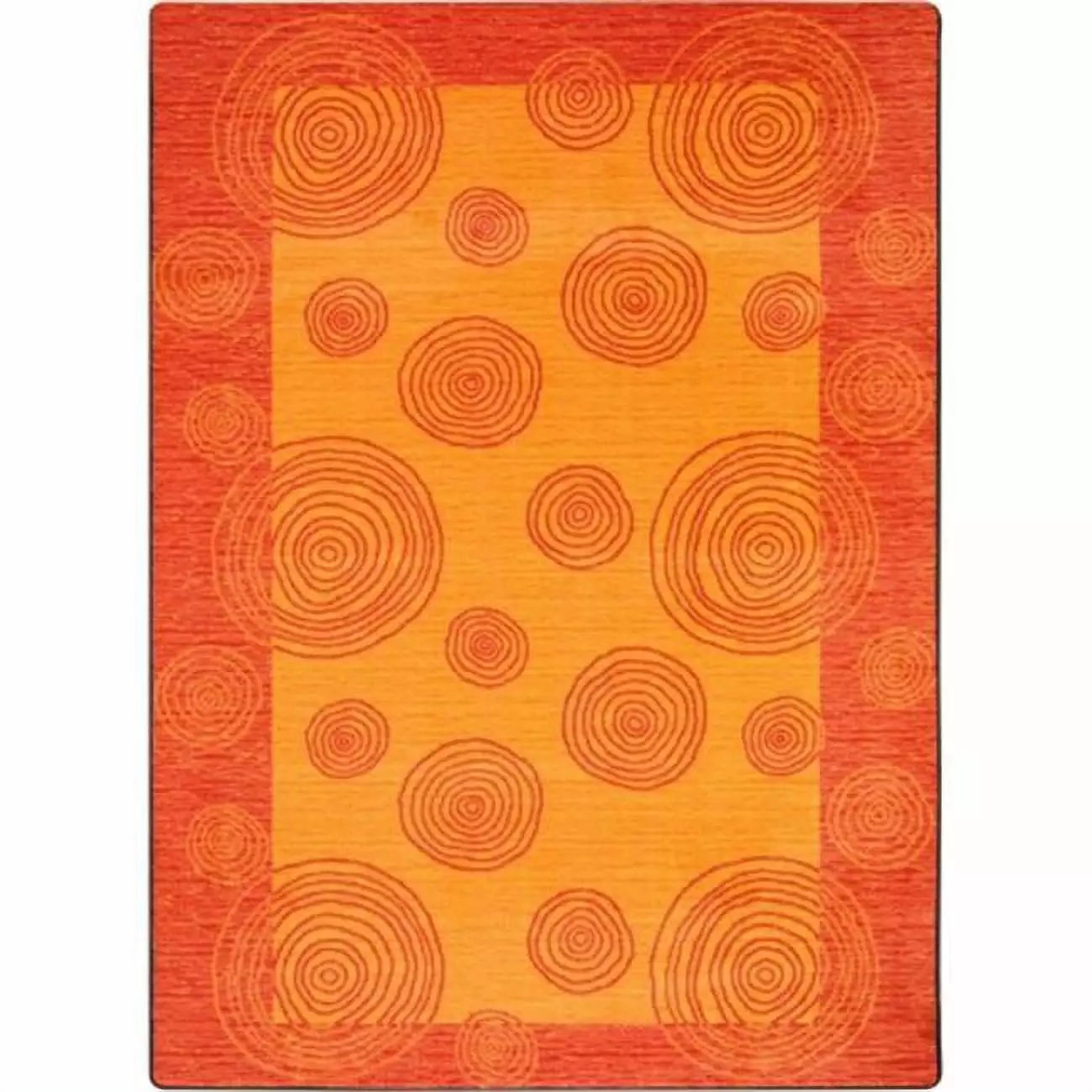 Joy Carpets 1703B-03 Kid Essentials Whimzi Rectangle Teen Area Rugs 03 Orange - 3 ft. 10 in. x 5 ft. 4 in.