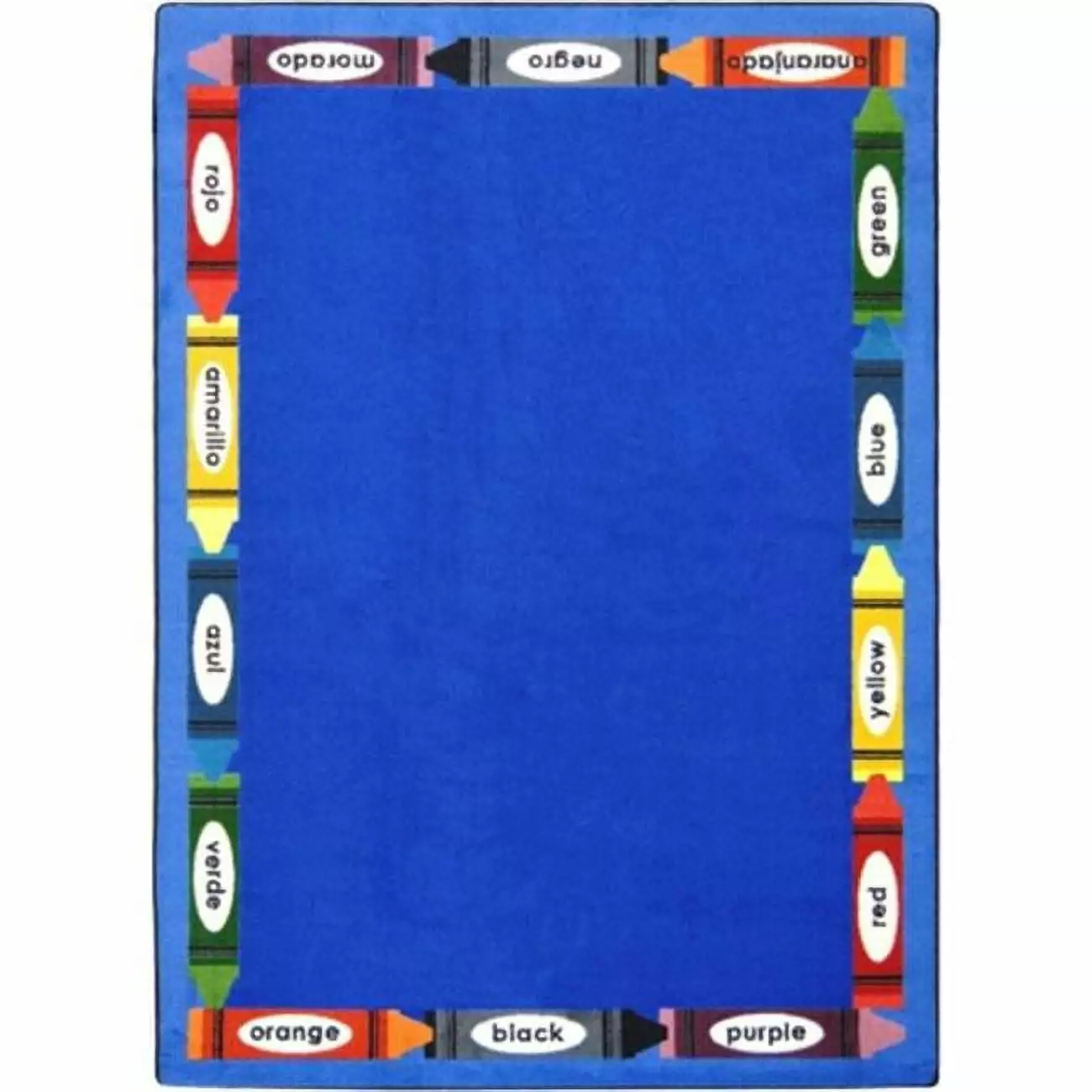 Joy Carpets 1720G Kid Essentials Bilingual Colors Language & Literacy Rectangle Rugs, Multi Color - 10 ft. 9 in. x 13 ft. 2 in.