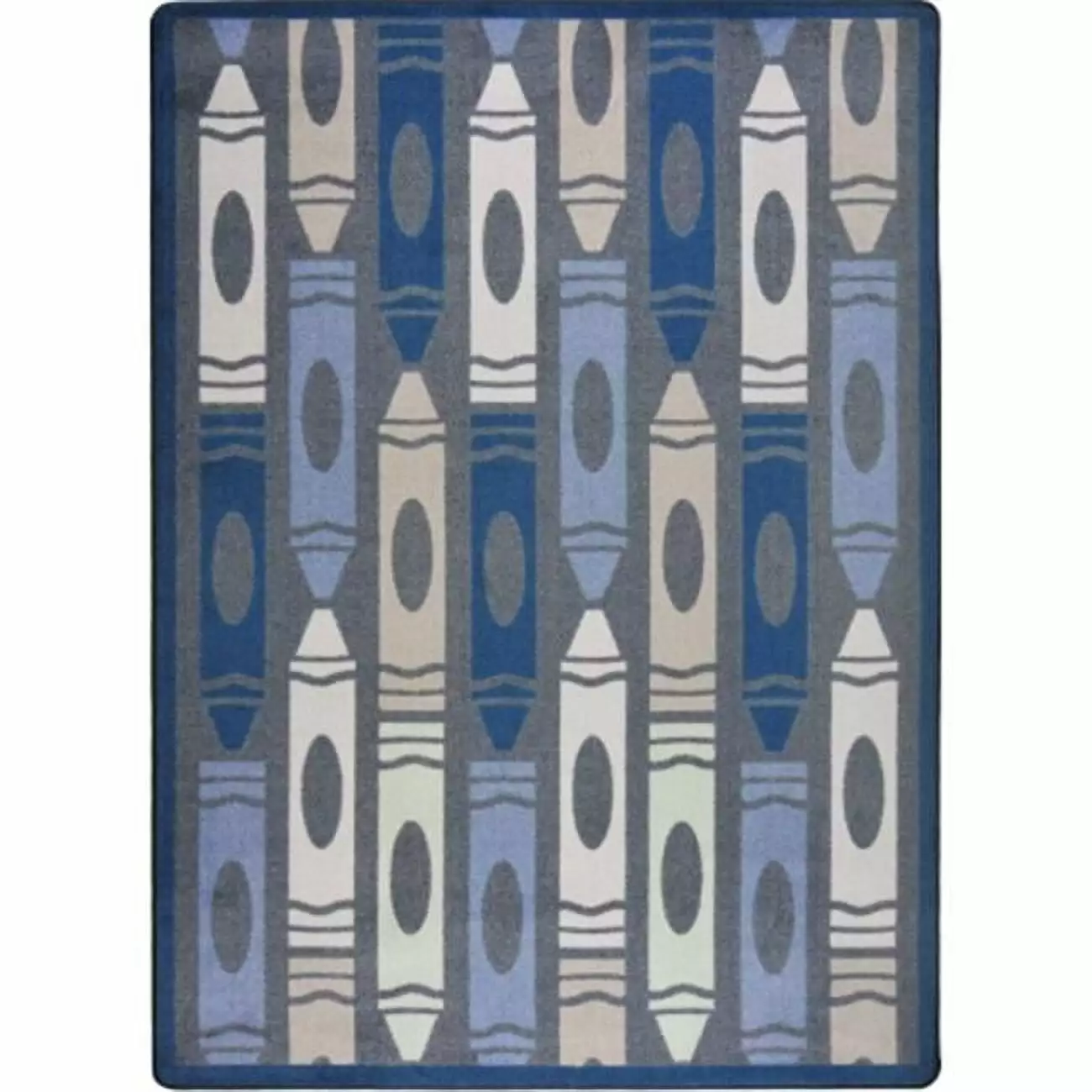 Joy Carpets Jumbo Crayons 5'4 x 7'8 Area Rug In Color Seaside