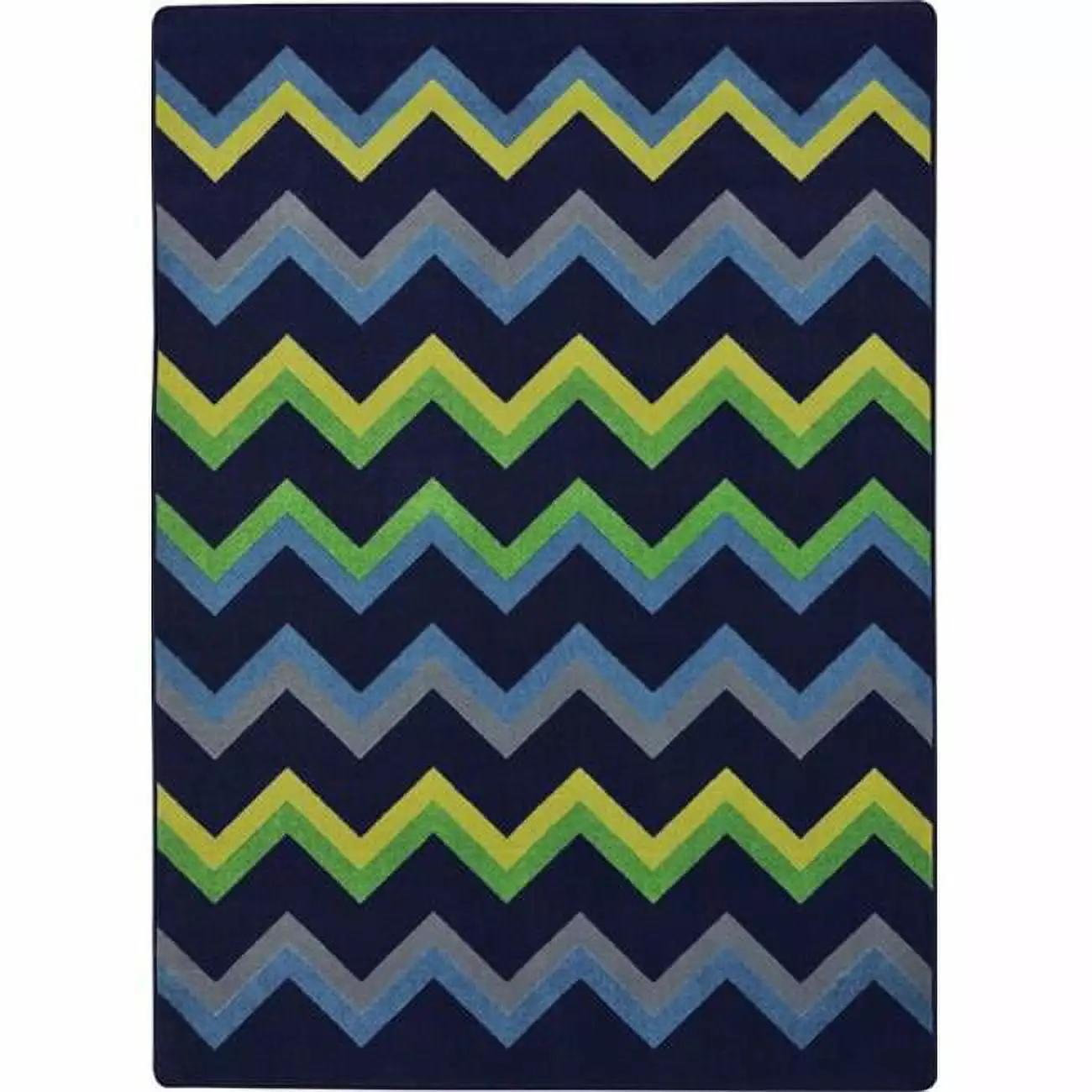 Joy Carpets 1861C-02 Sonic Teen Area Rugs - 5 ft. 4 in. x 7 ft. 8 in. - Navy