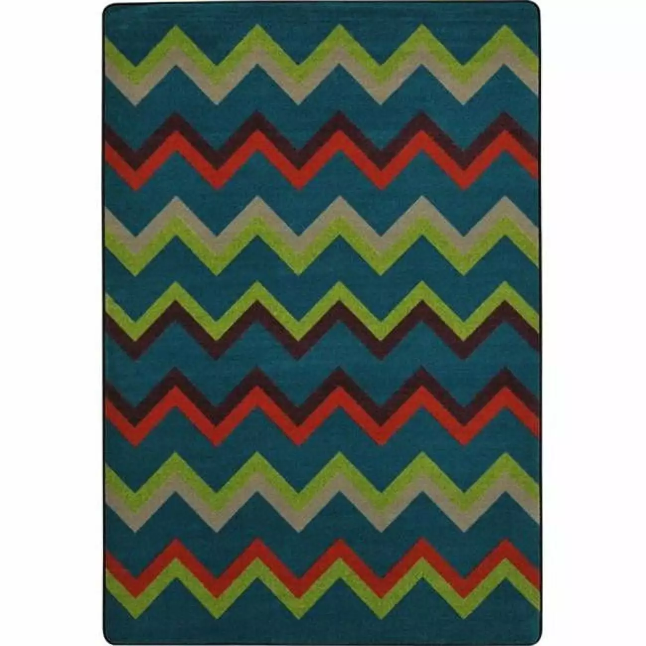 Joy Carpets 1861C-03 Sonic Teen Area Rugs - 5 ft. 4 in. x 7 ft. 8 in. - Tropics