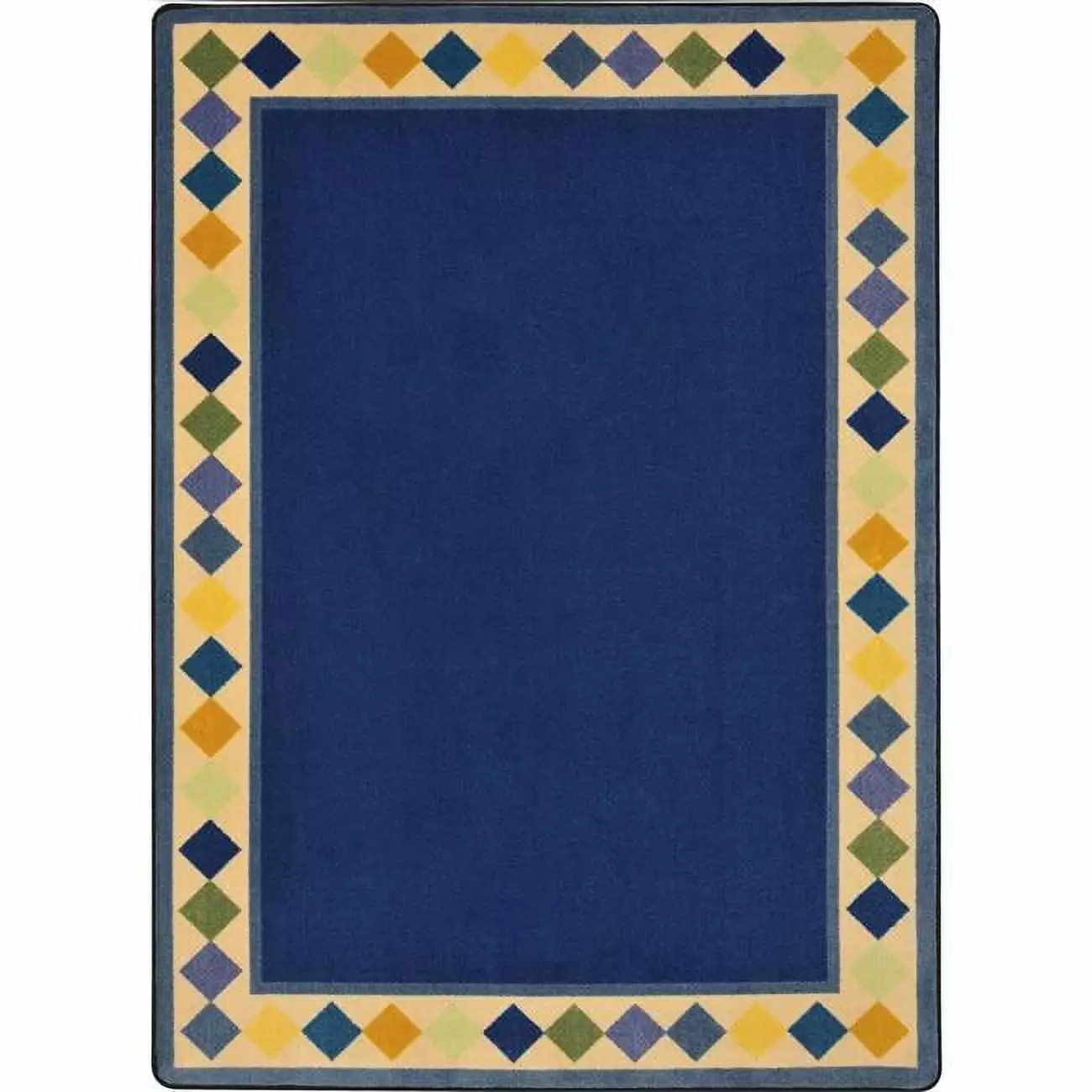 Joy Carpets 5 ft. 4 in. x 7 ft. 8 in. Delightful Diamonds Kid Essentials Rectangle Rug Multicolor