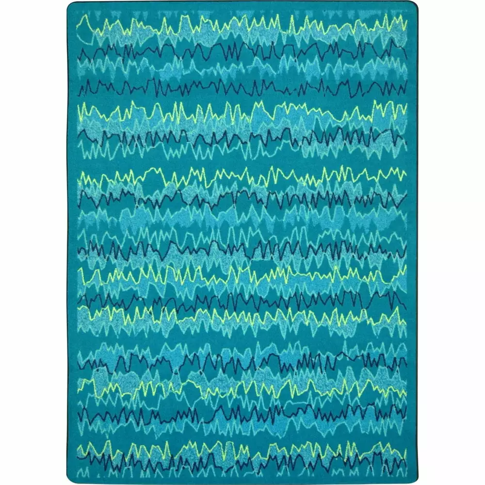 Joy Rugs Static Electricity Machine Tufted - Cut Pile Teal 10'9 x 13'2 - Area Rug