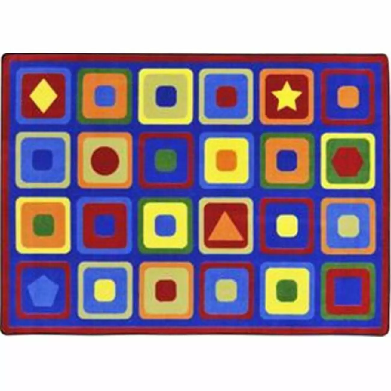 Joycarpets 1872C Rectangular Seeking Shapes Rug - 5 Ft. 4 in. x 7 Ft. 8 in.