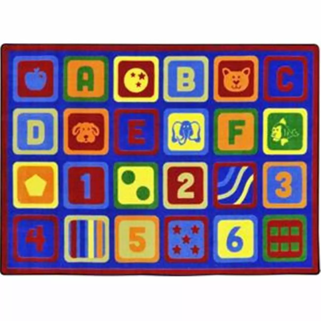 Joycarpets 1873D Rectangular Letters Count Rug - 7 Ft. 8 in. x 10 Ft. 9 in.