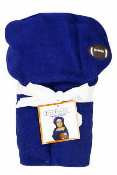 Just For Kids' Play Ball Embroidered Hooded Towel. Blue