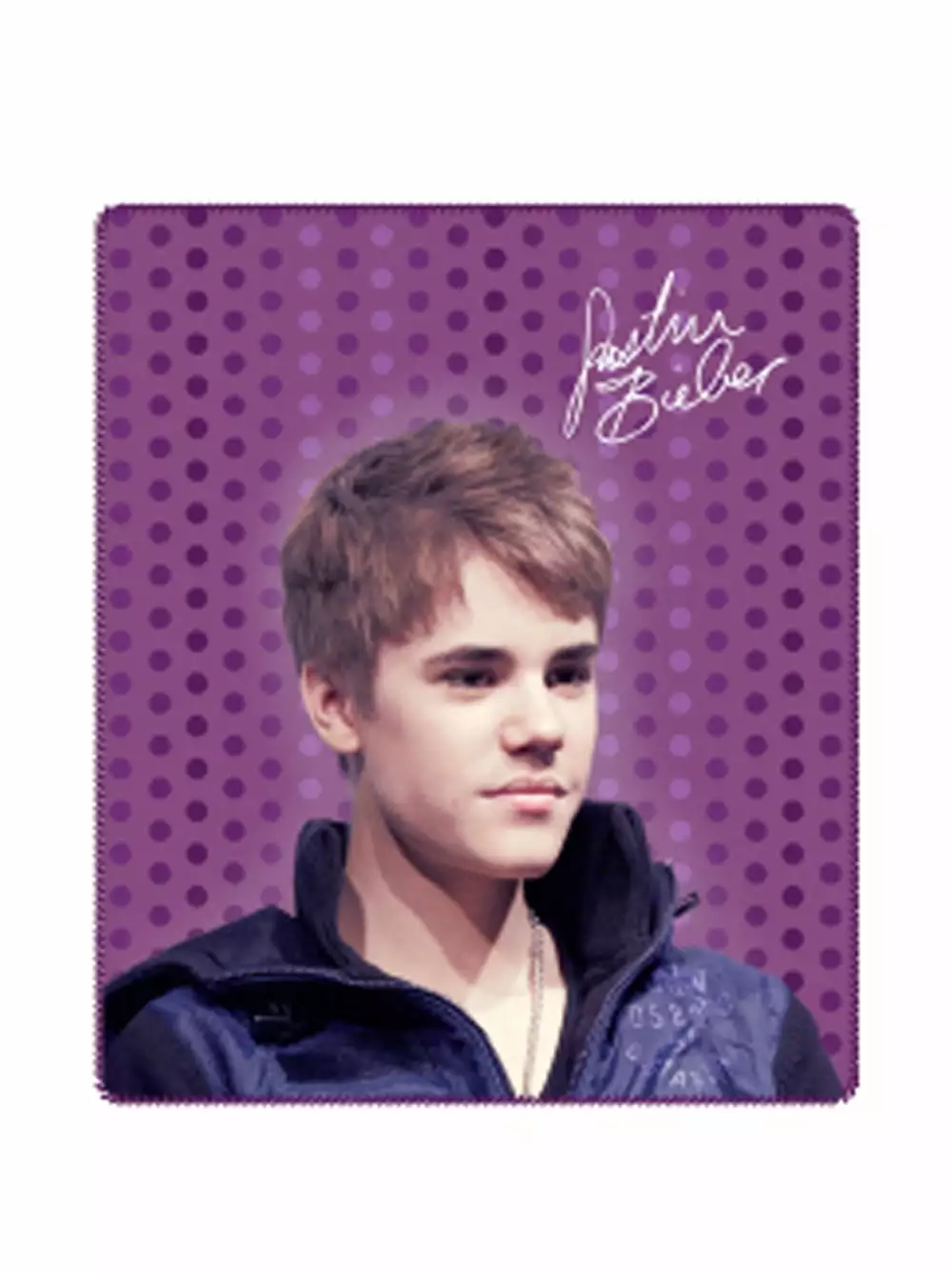 Justin Bieber Purple Polka Dot Throw Fleece Blanket