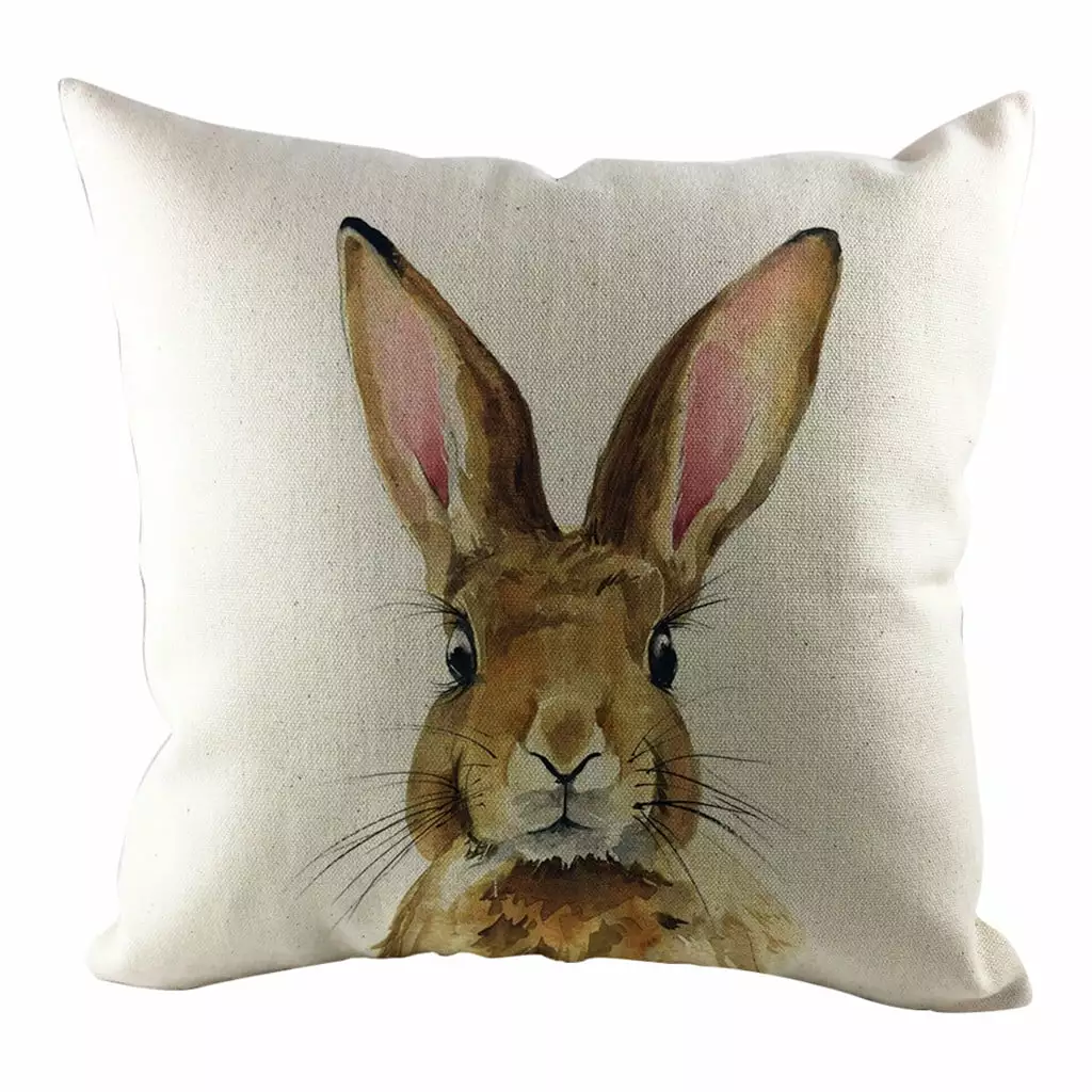 KEVCHE Easter Sofa Bed Home Decoration Festival Rabbit Case Cushion Cover E