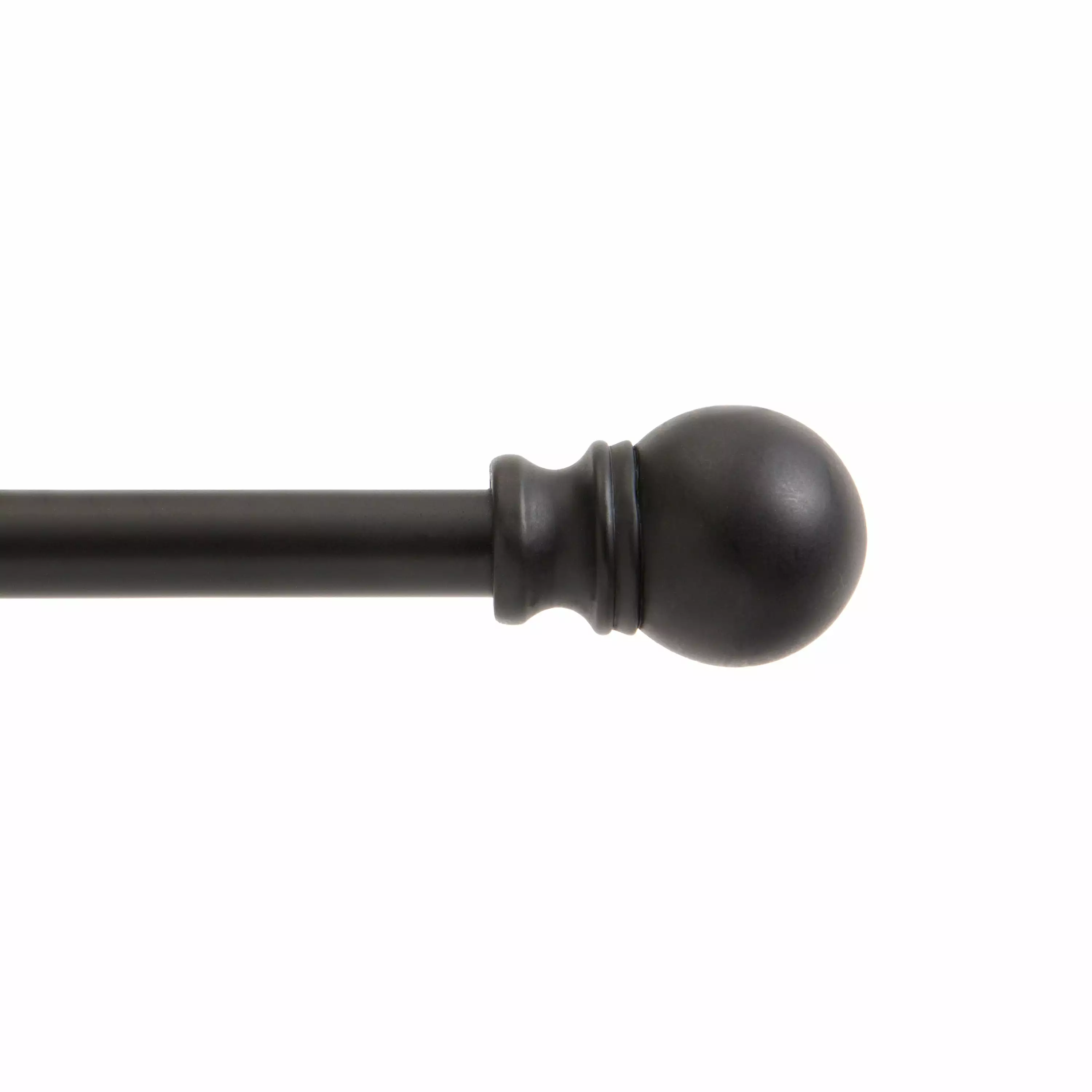 Kenney Davenport 1/2 Petite Cafe Decorative Window Curtain Rod. 48-86. Matte Black