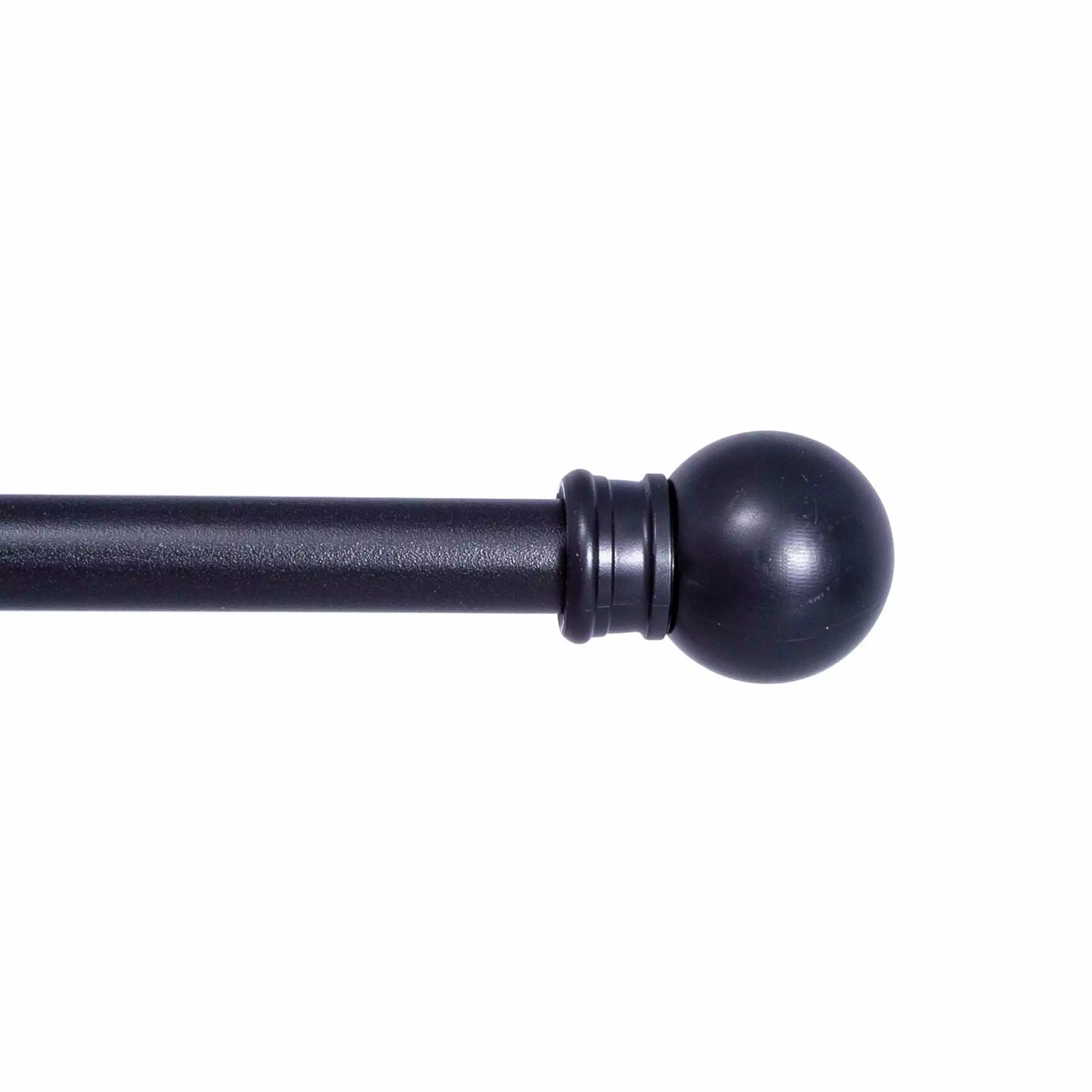 Kenney Fiona 7/16 Adjustable Decorative Cafe Curtain Rod. 28-48. Black