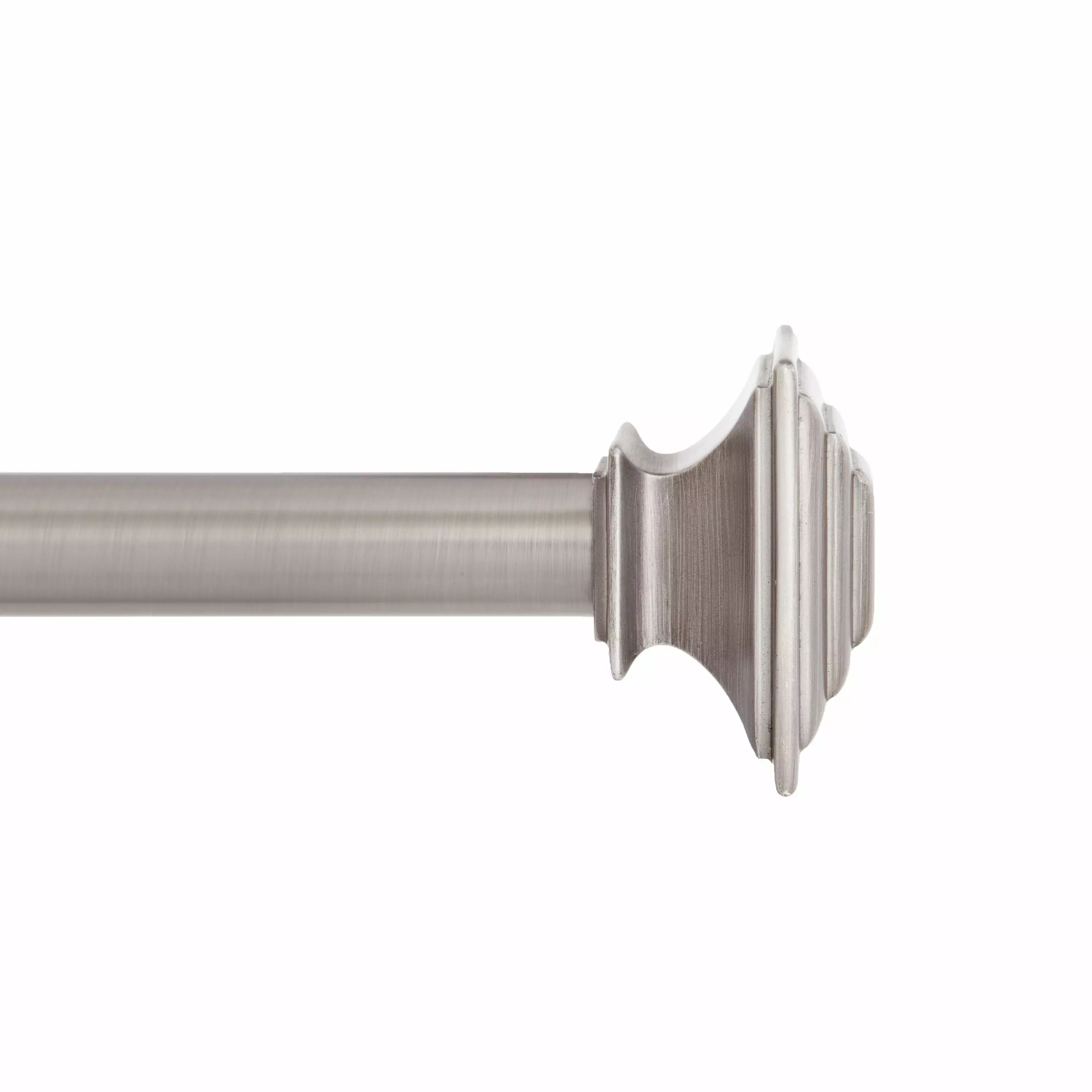 Kenney Mission 1 Premium Decorative Window Curtain Rod. 48-86. Pewter