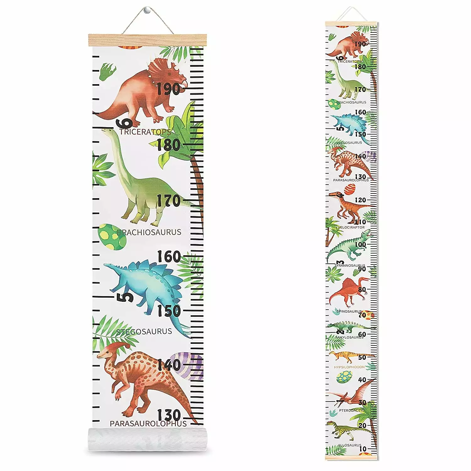 Kids Dinosaur Growth Chart Height Measuring Chart. Canvas Wall Hanging Rulers for Baby Children Kids Boys Girls. Bedroom Decor