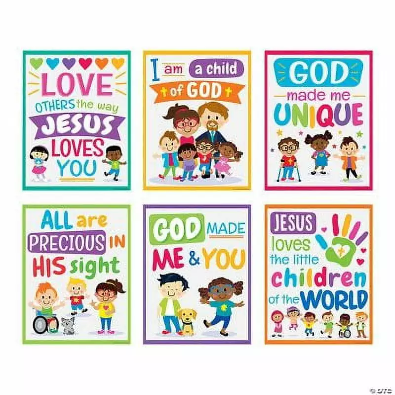 Kids' Faith & Diversity Poster Set. Classroom. Educational. 6 Pieces