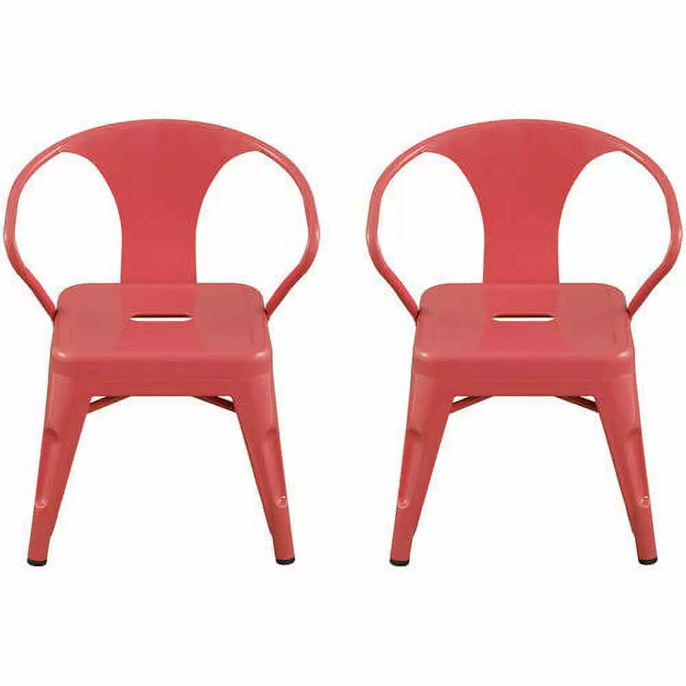 Kids Pink Metal Activity Chairs - Set of 2