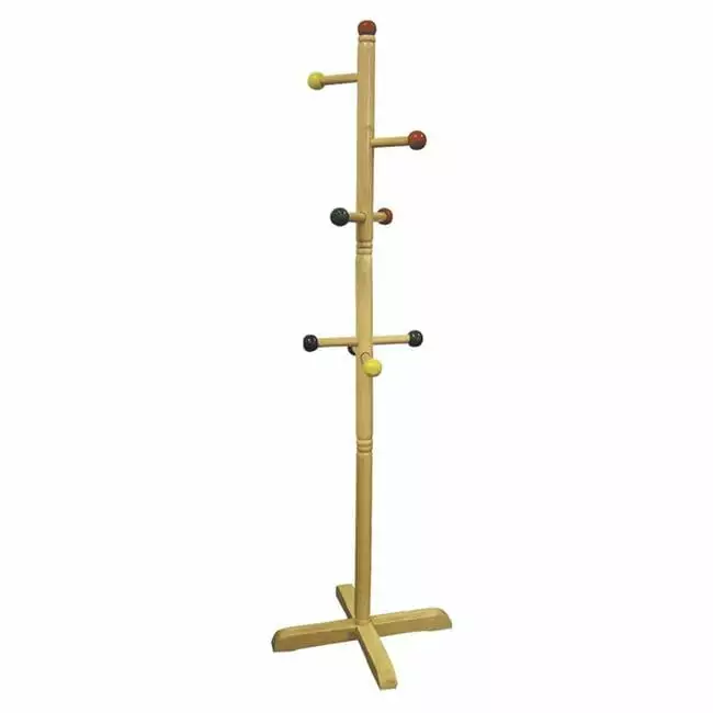 Kids Primary Color 8-Peg Coat Rack